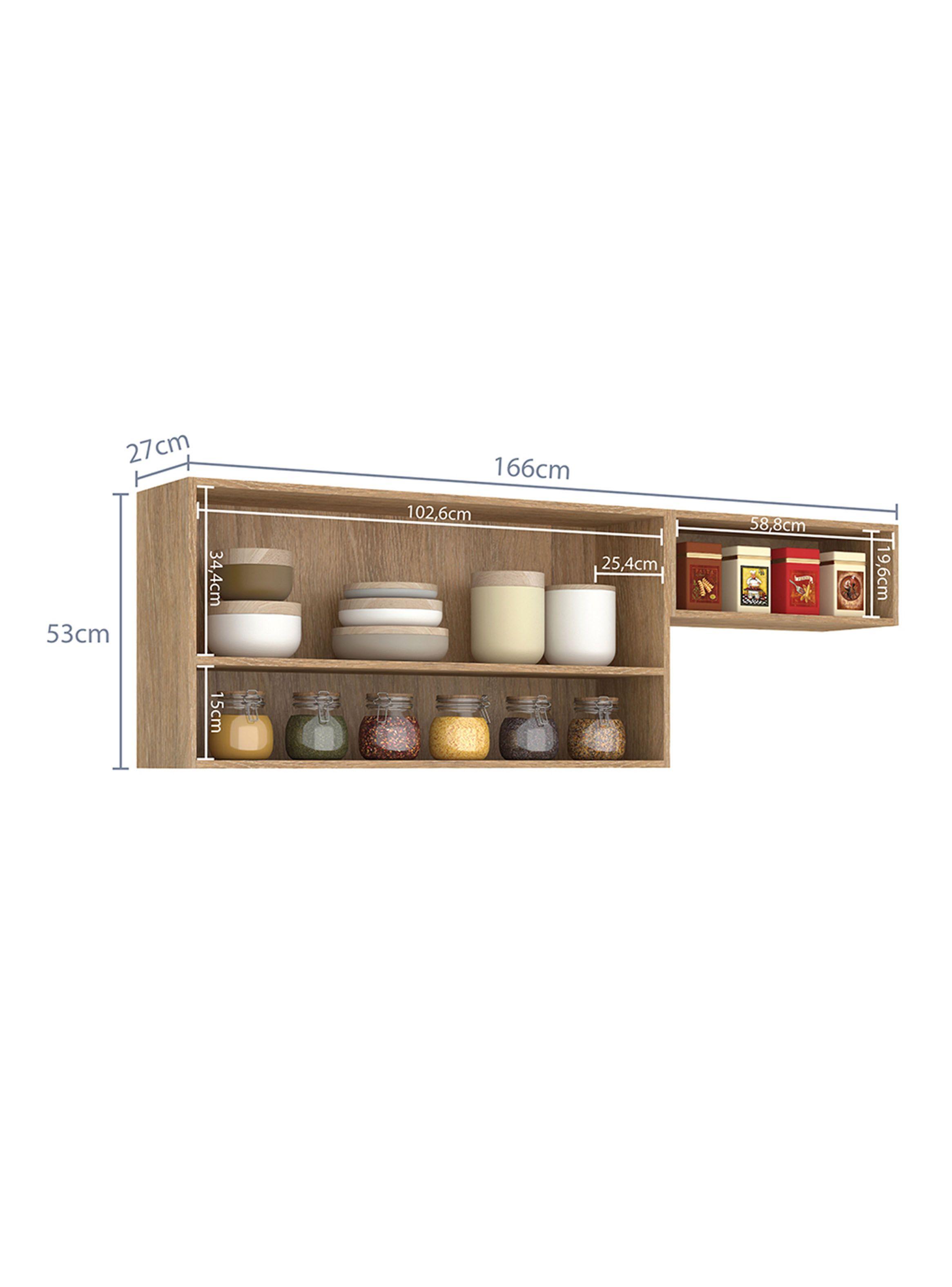 Mueble Aéreo Madri Negro 166 cm-1