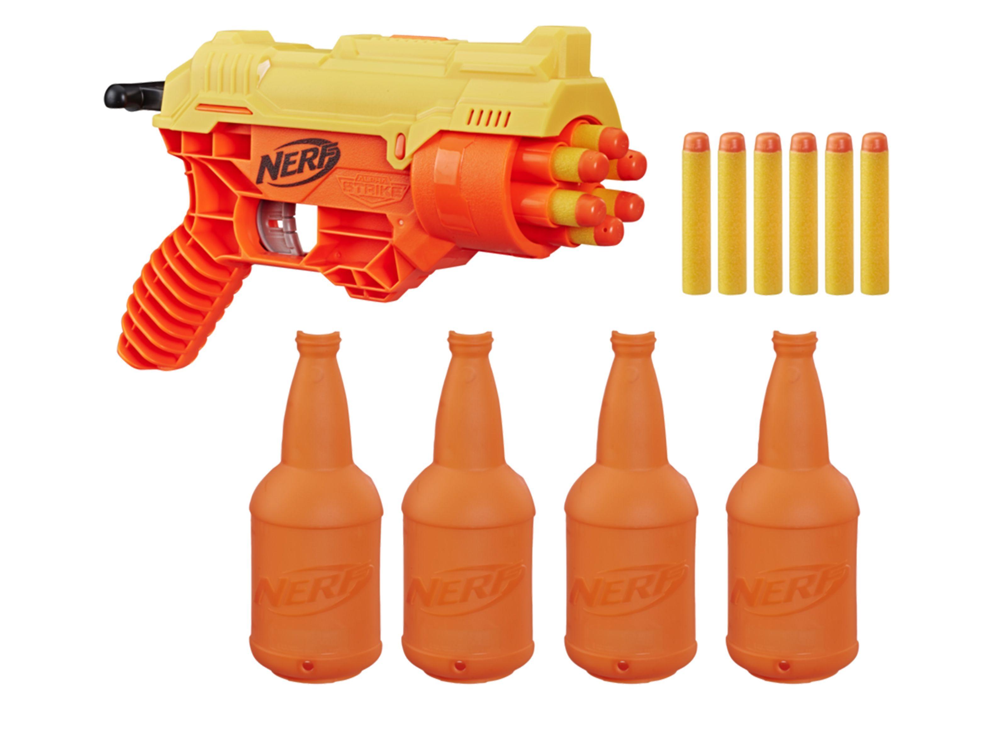 Lanzador Nerf Alphastrike Cobra Rc-6 + Blanco 10 Dardos + 2 Botellas-1