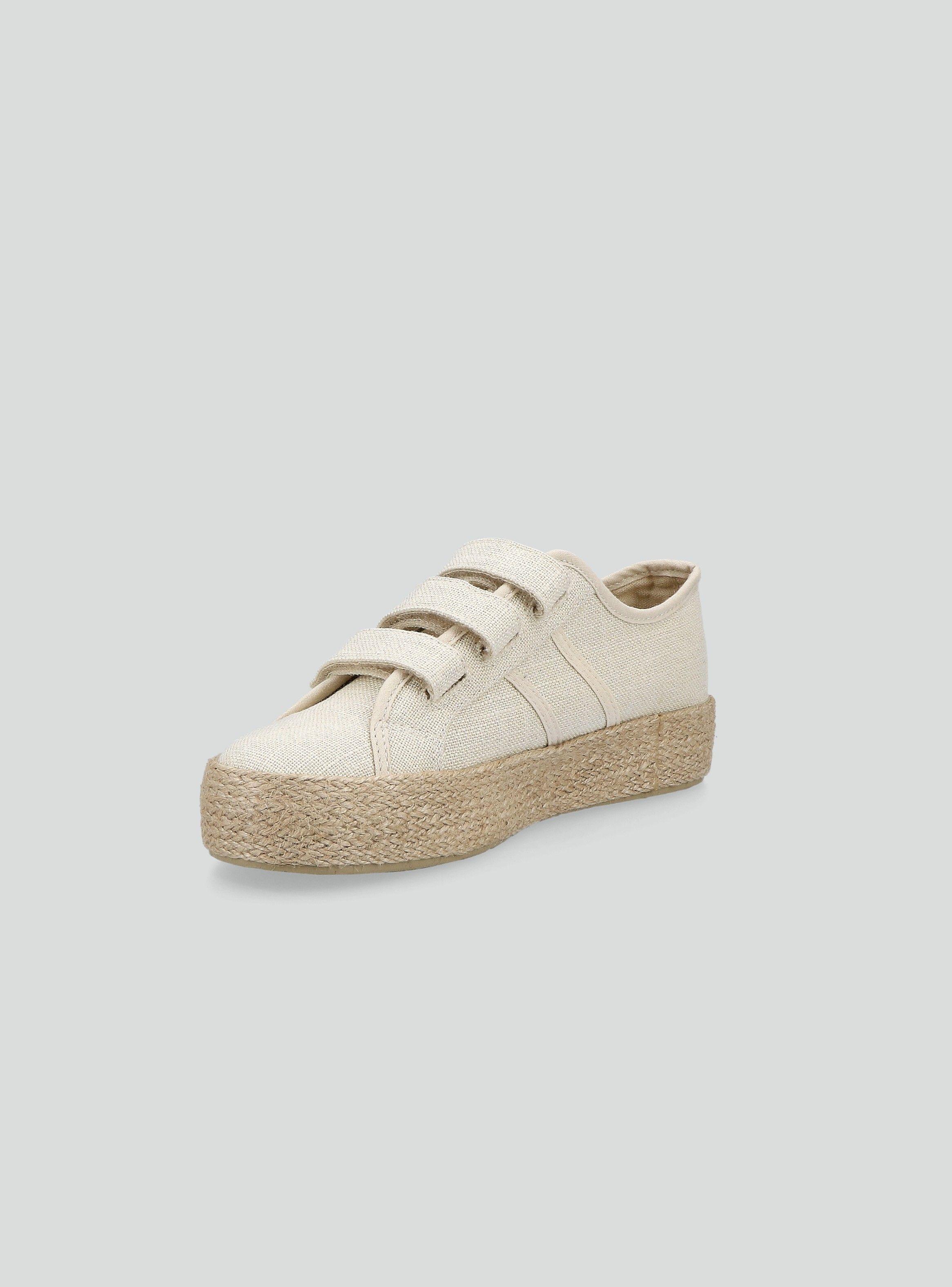 Zapatilla Urbana Lona 3 Velcro con Suela de Yute Niña-2