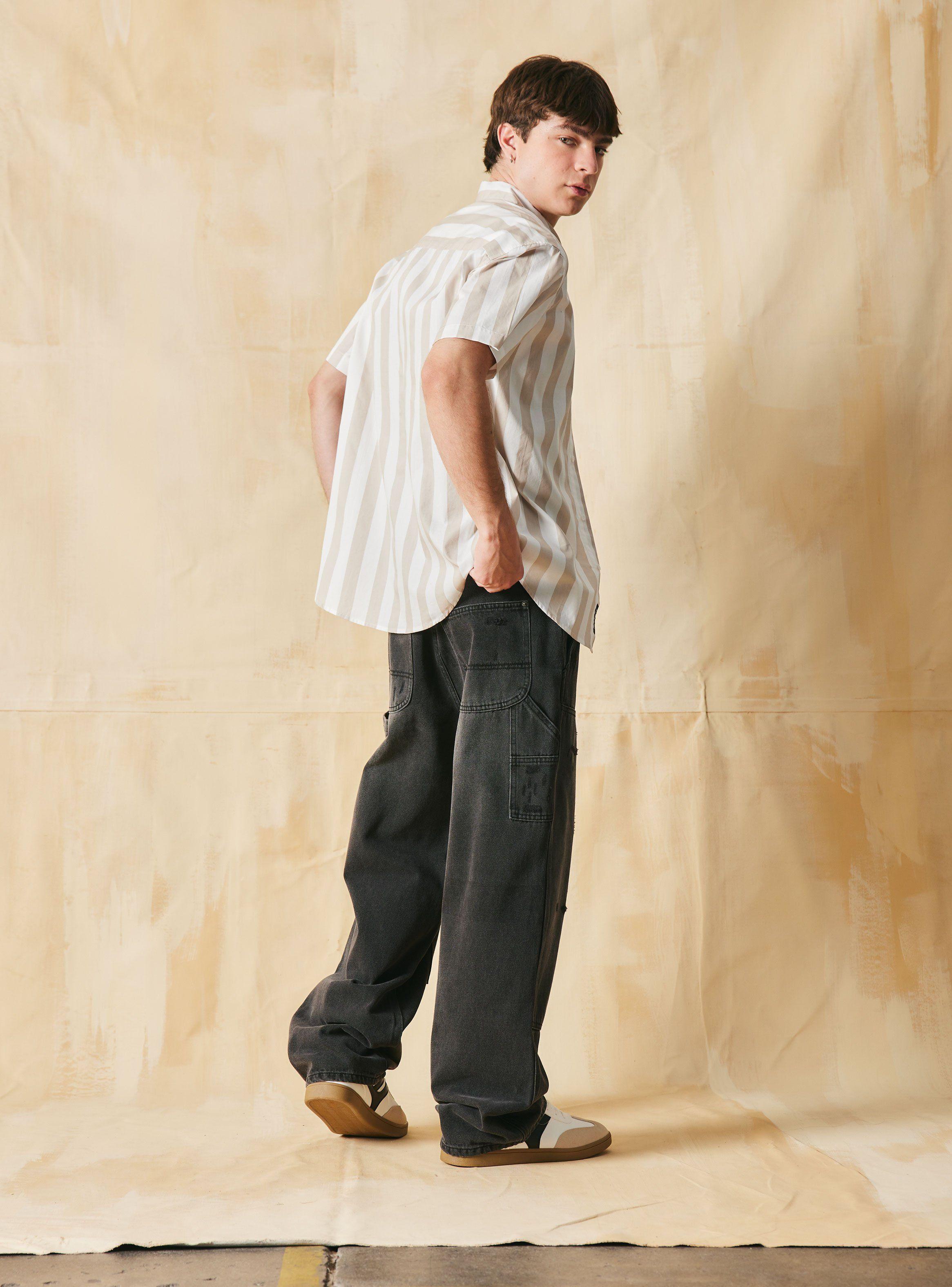 Camisa Rayas Relaxed Fit Cuello Camisero-5