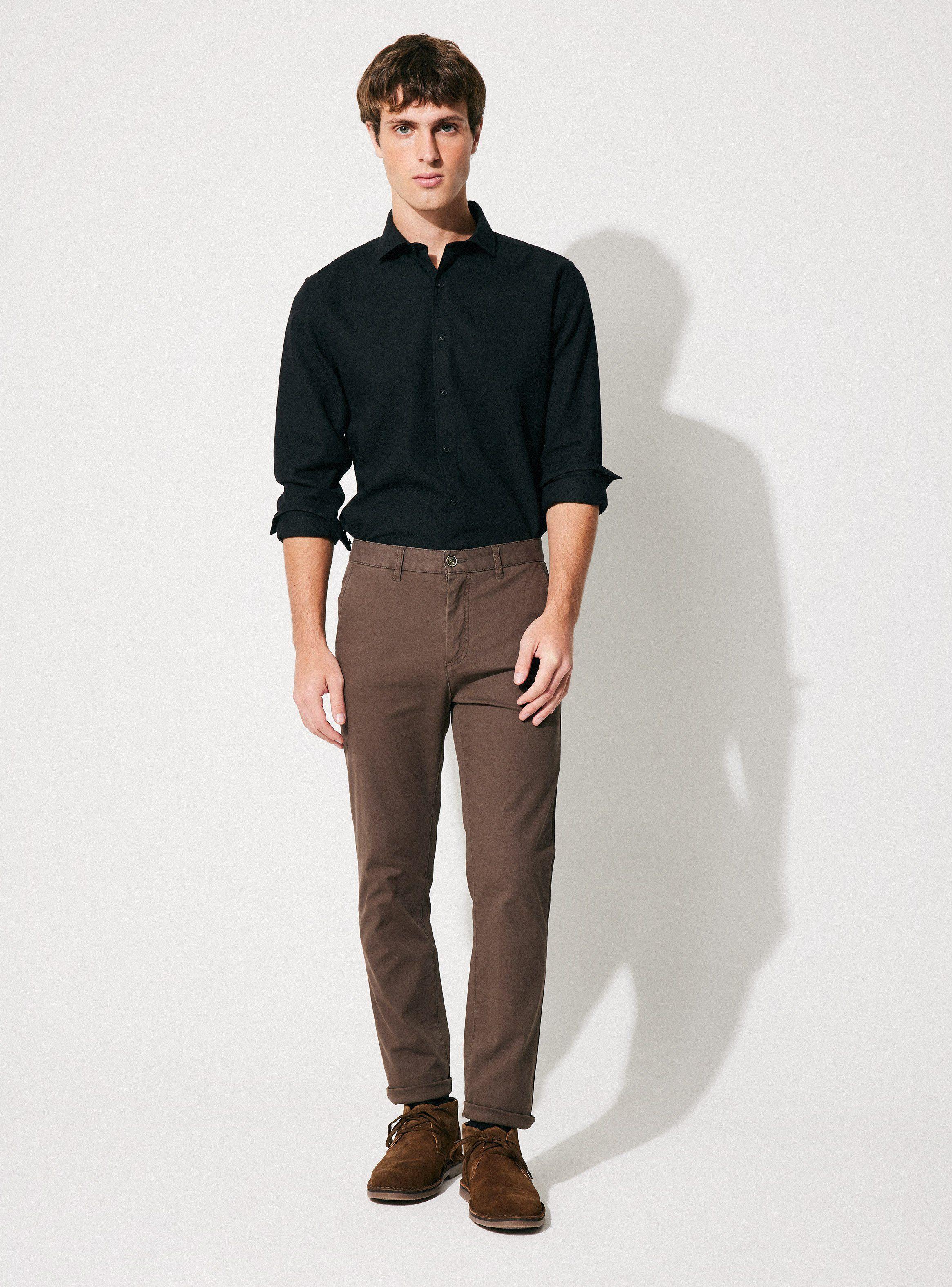 Pantalon Chino Slim con Spandex Colores Moda-4