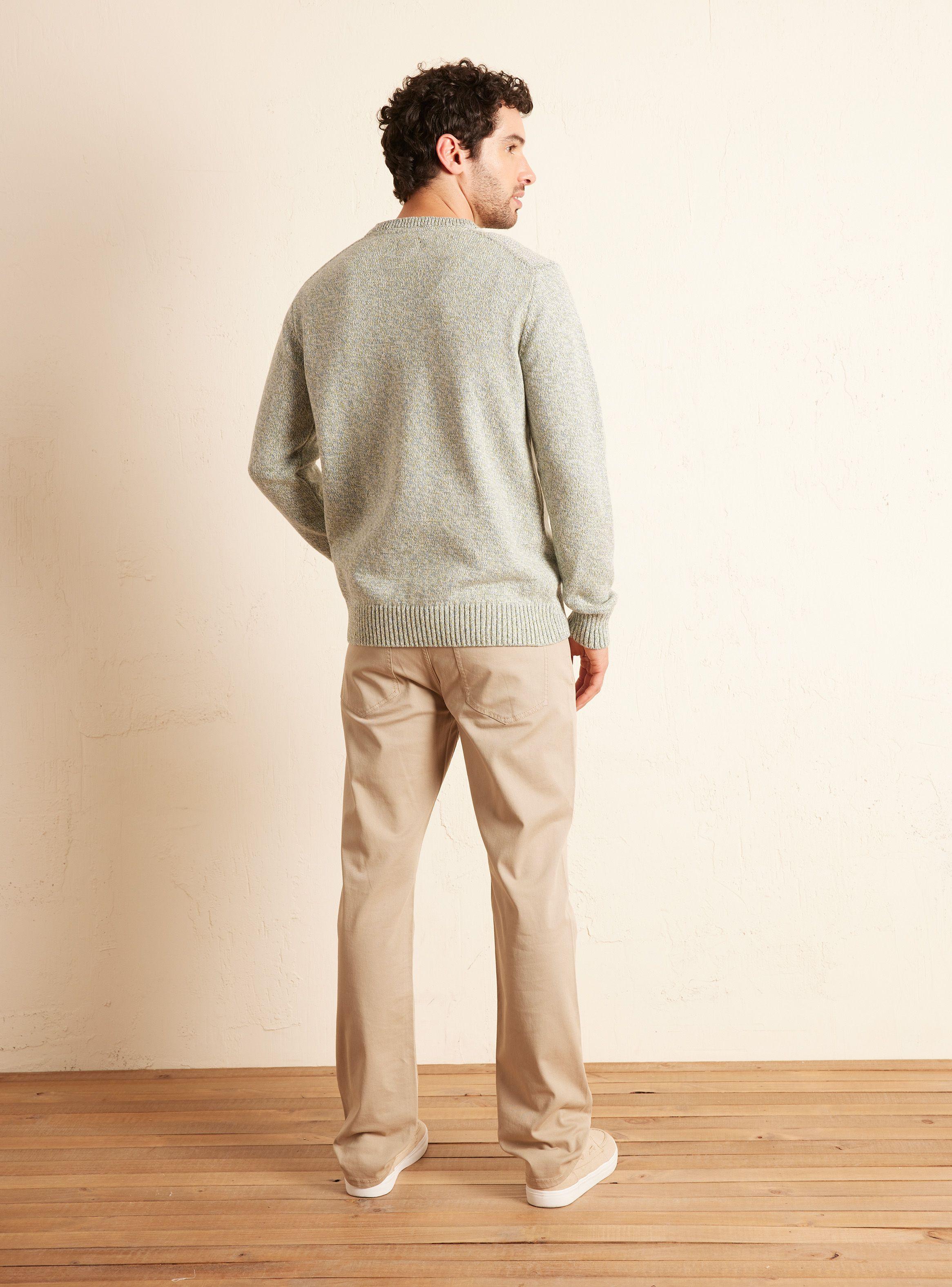 Sweater Cuello Redondo Multicolor Delgado-5