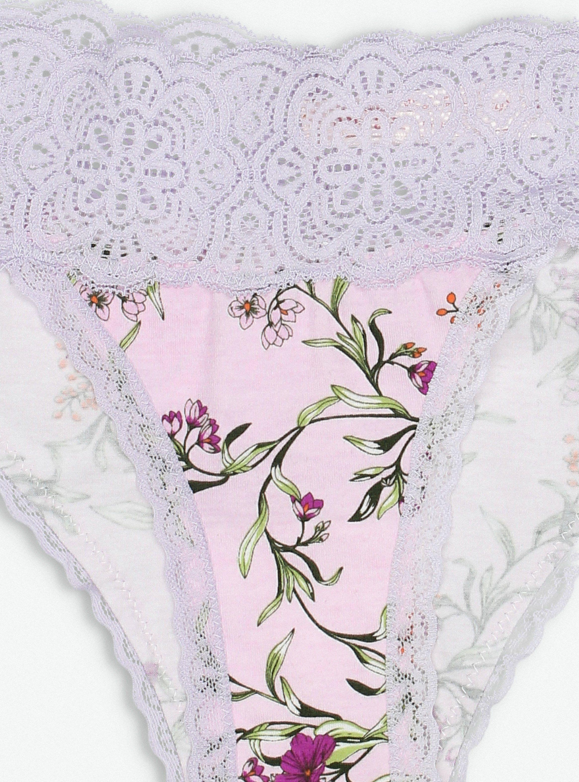 Calzón Bikini Algodón Detalle Encaje-4