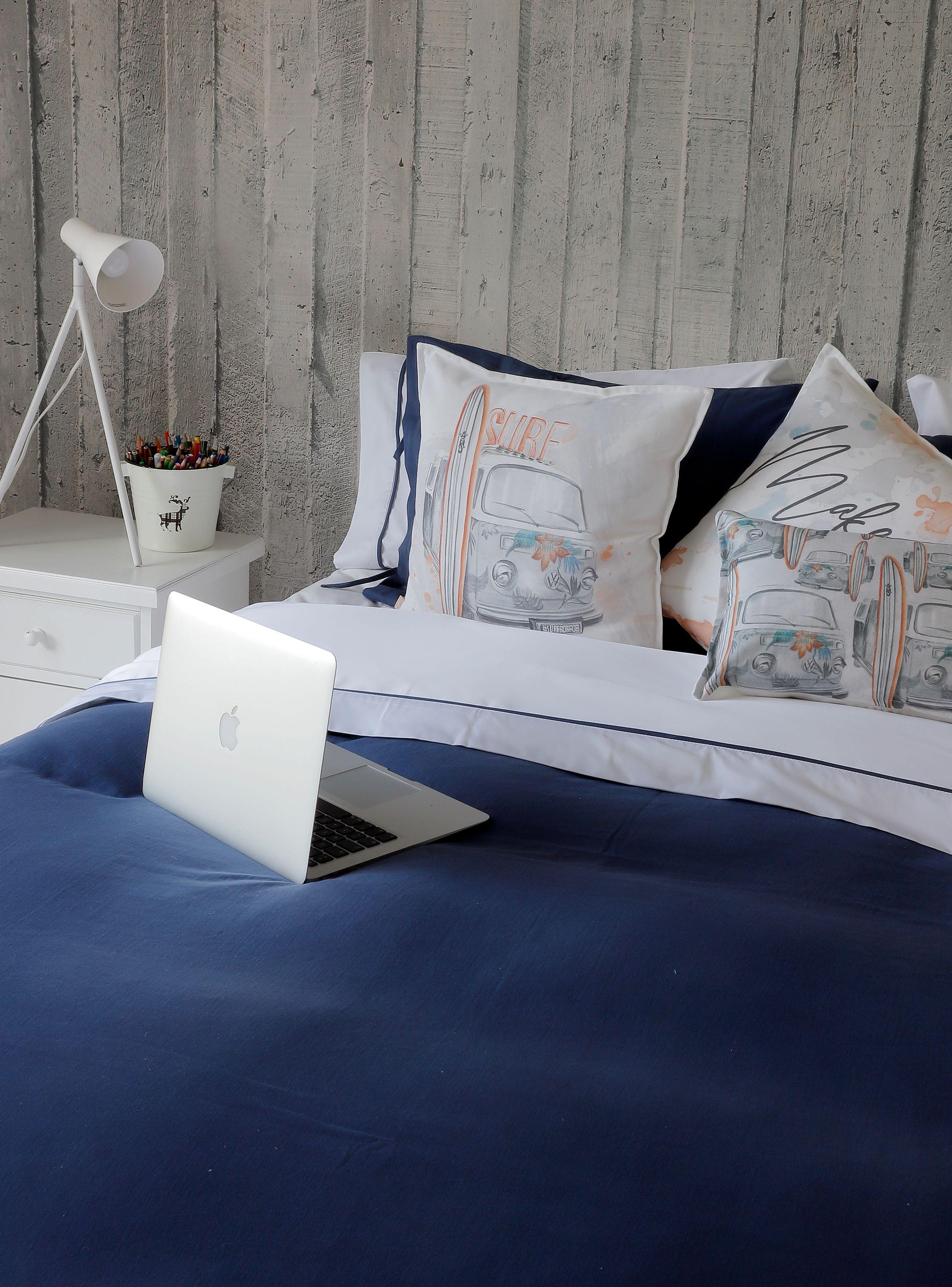 Funda Casa Alvarinho de Plumón 1 Plaza Stone Wash Azul-2