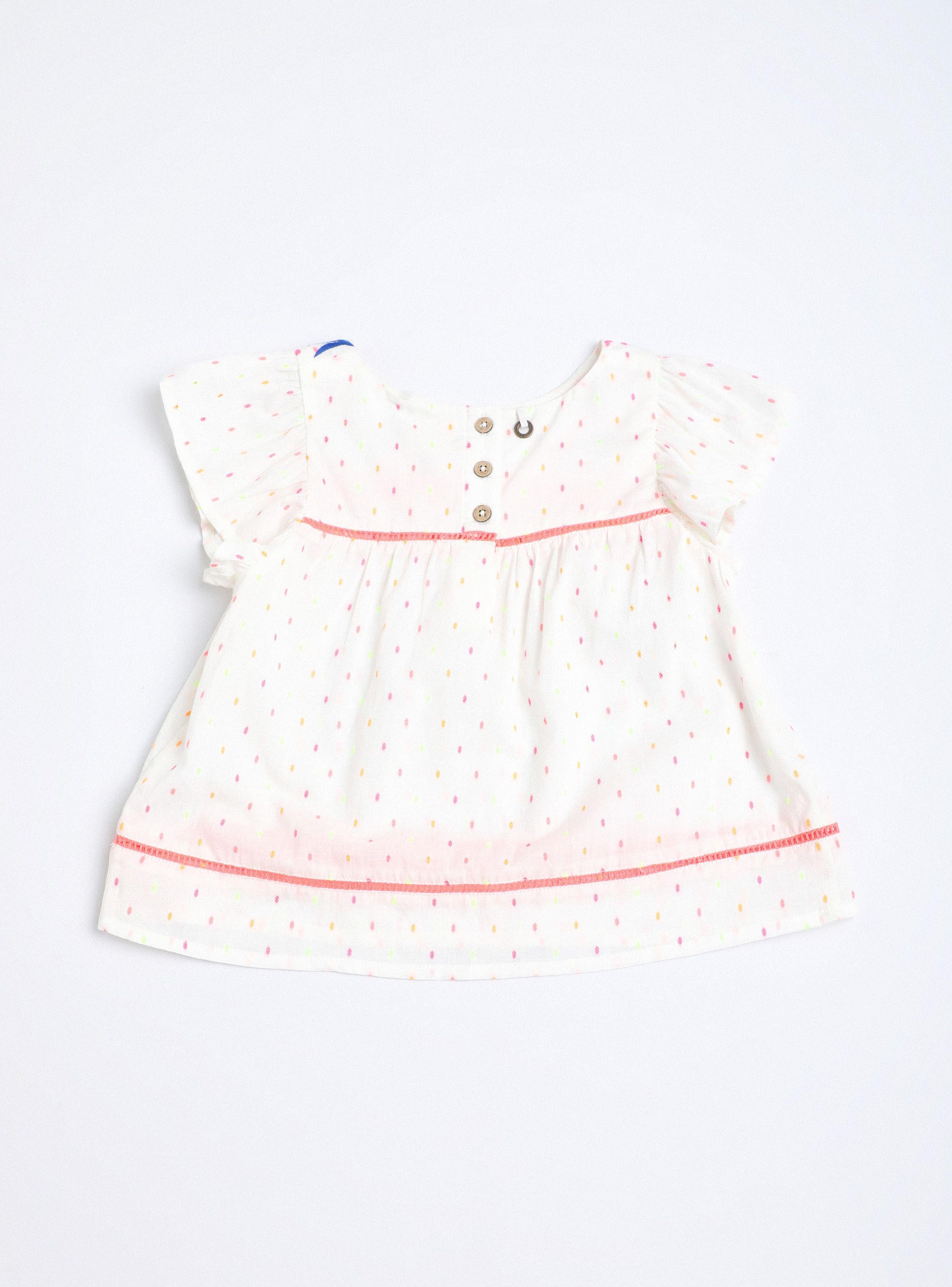 Blusa Swiss Dotts Manga Corta Niña-1
