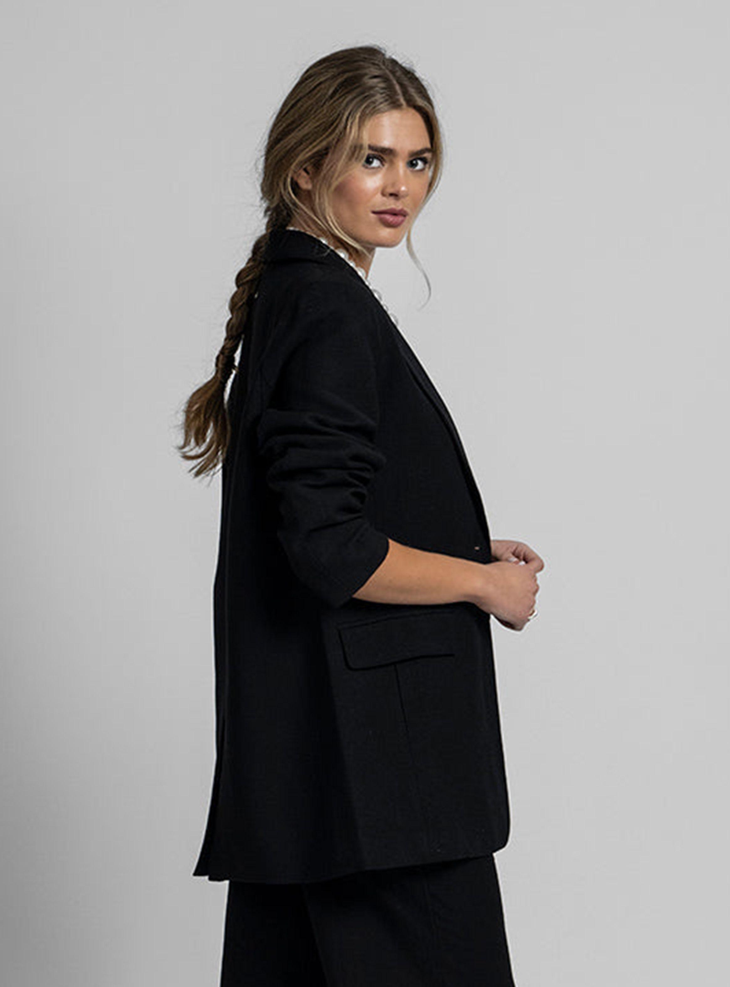 Blazer Alberta L Lino Negro-3