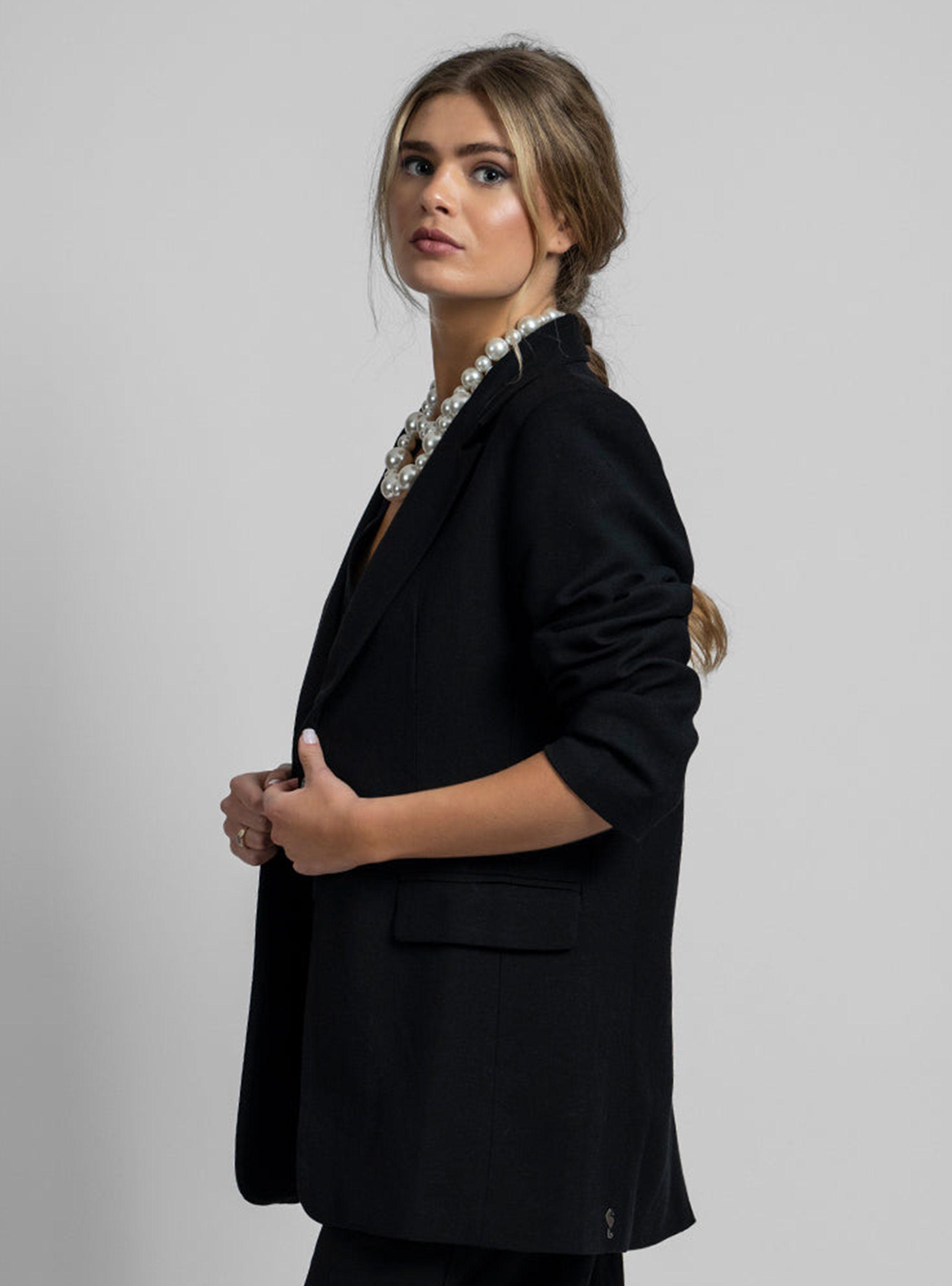 Blazer Alberta L Lino Negro-2