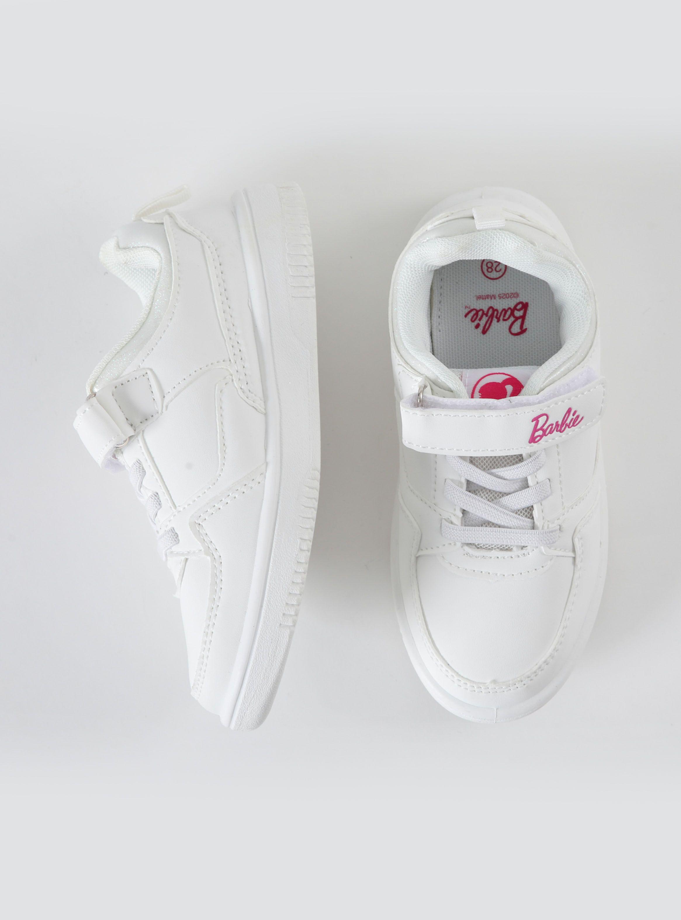 Zapatilla Escolar Niña Glitter Barbie Velcro y Elástico-2