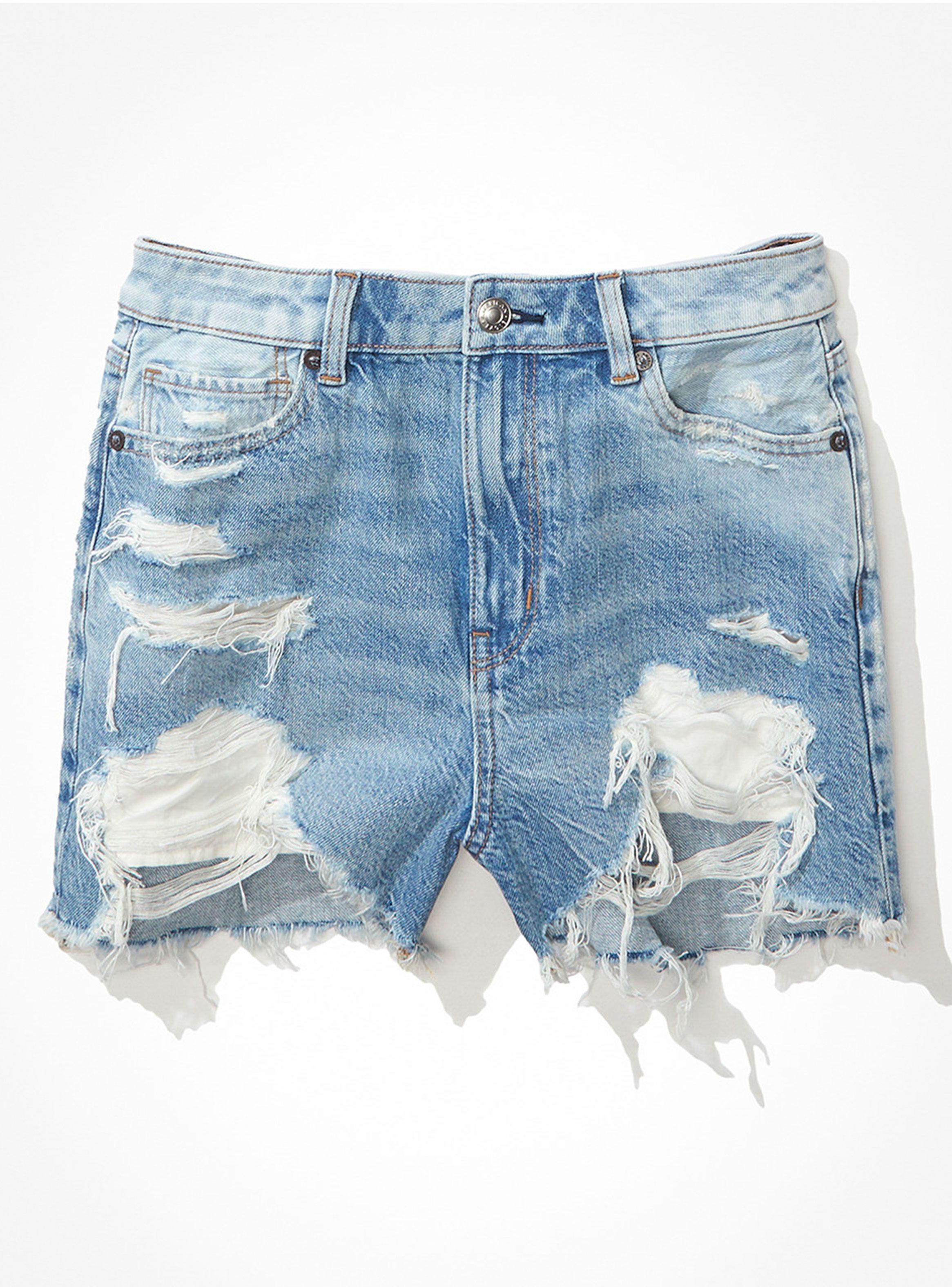 Short Denim Mom Destroyed-3