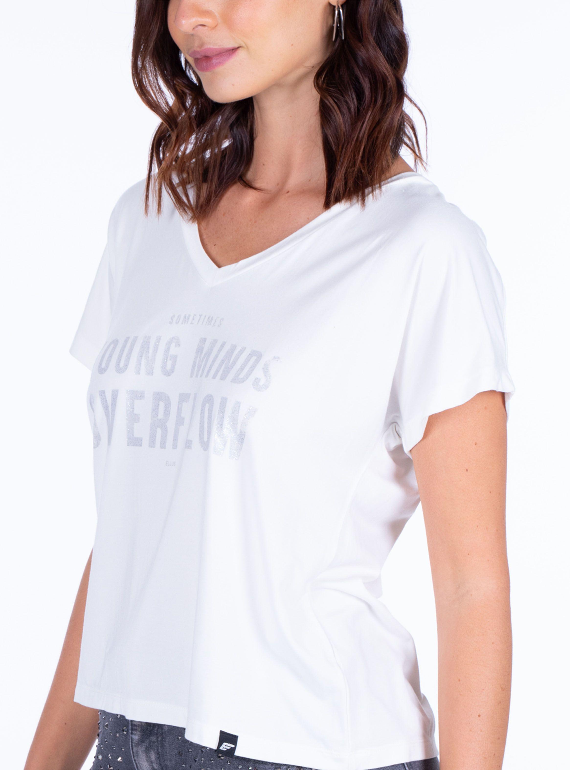 Polera Manga Corta Hombro Caído V Neck-2