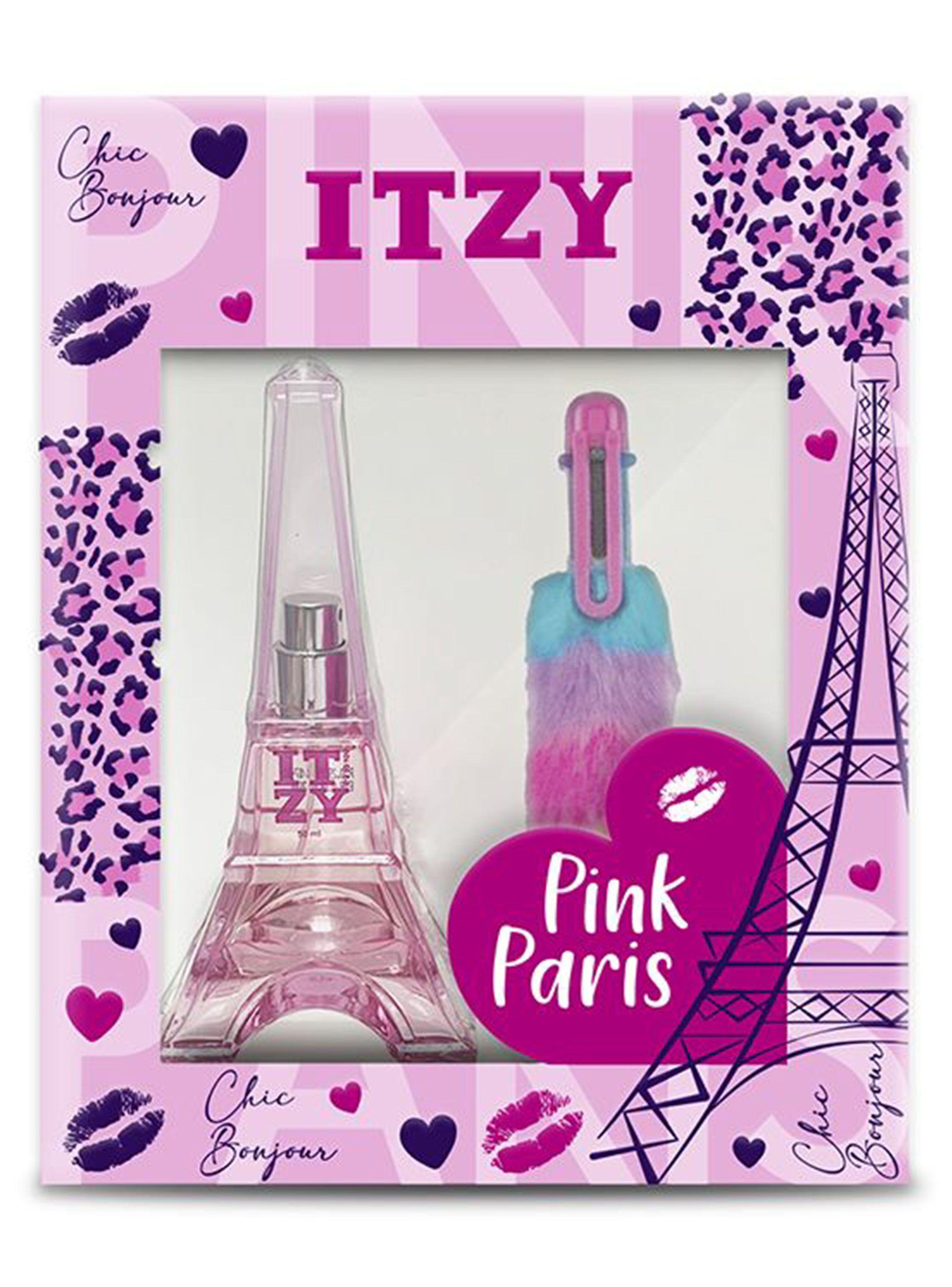 Set Fragancia Itzy Pink Paris EDT Mujer 48 ml+ Lápiz Peludo Multicolor-0