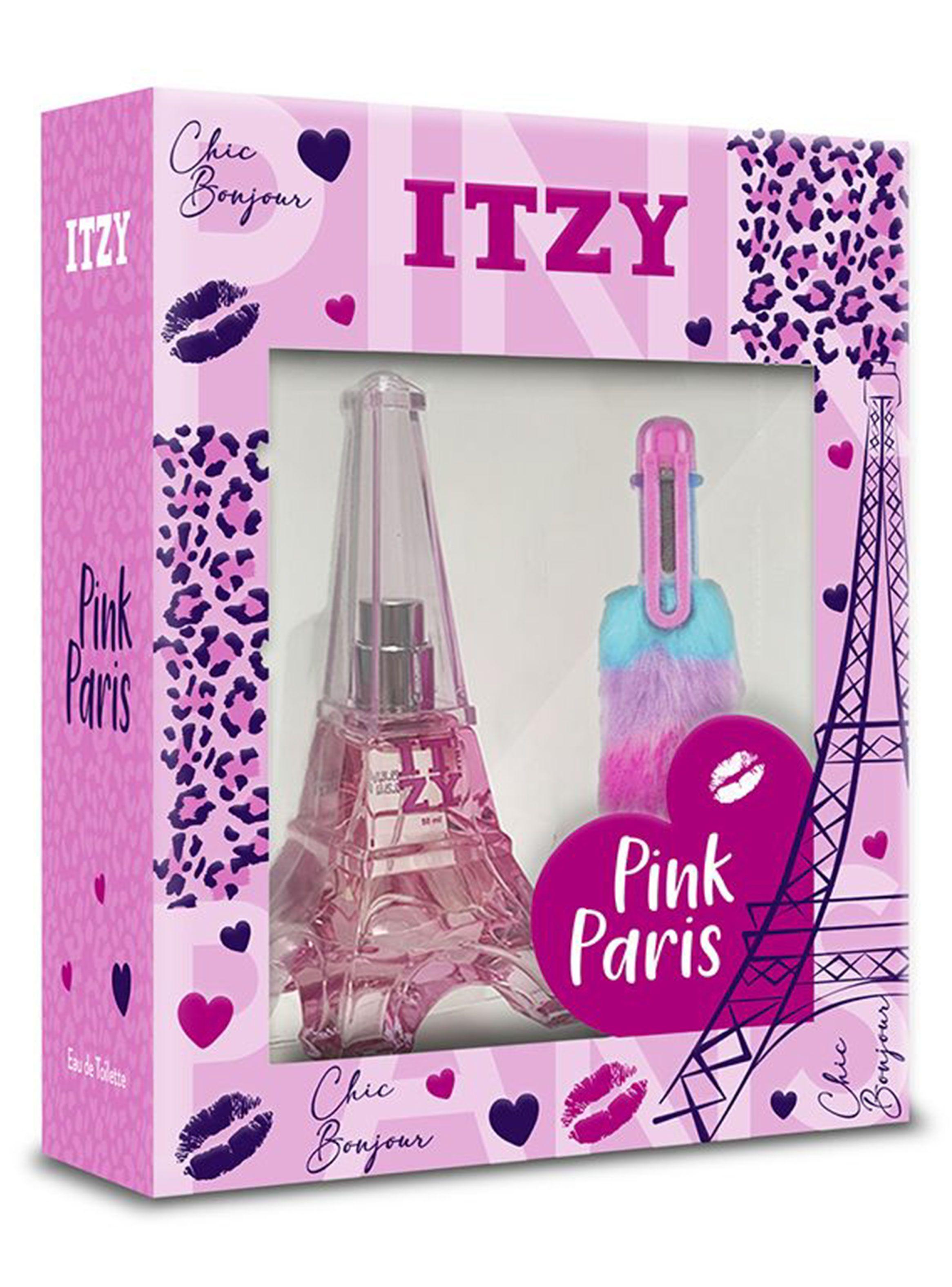 Set Fragancia Itzy Pink Paris EDT Mujer 48 ml+ Lápiz Peludo Multicolor-2