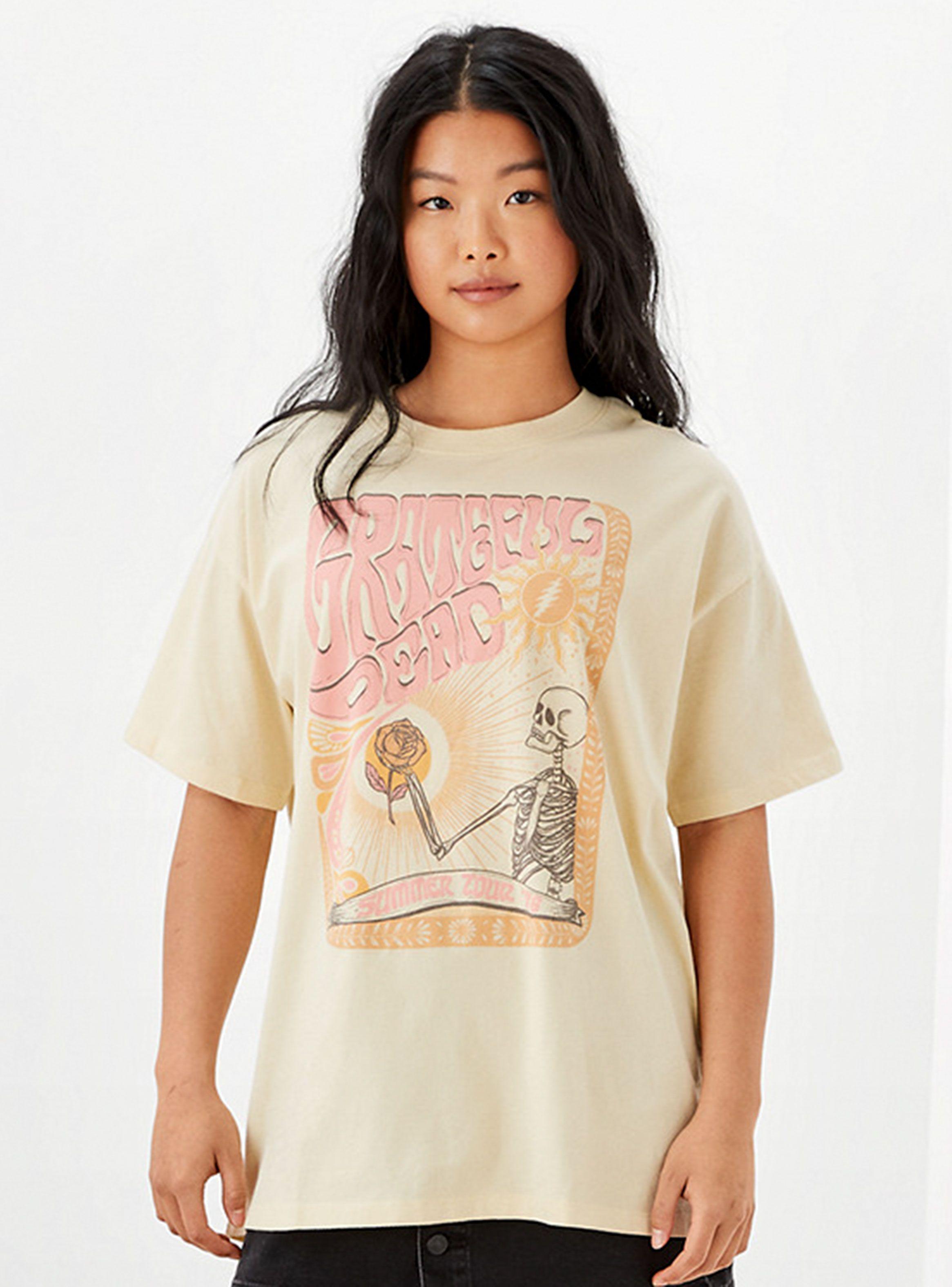 Polera Oversized Grateful Dead Graphic Tee-0