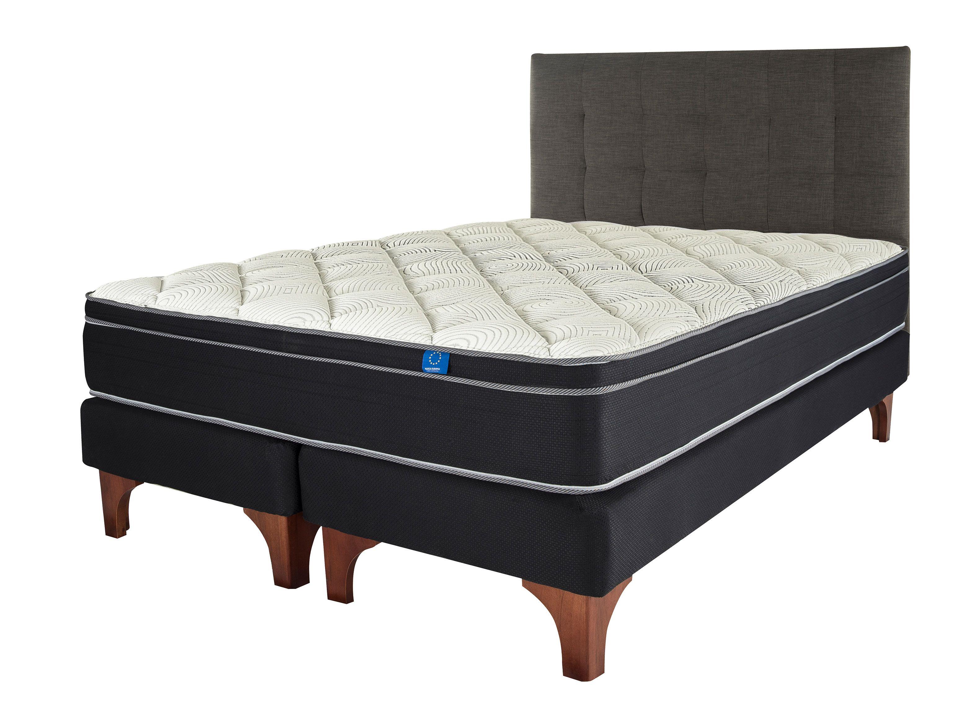 Cama Europea Nine Super King + Respaldo Design Grafito-0