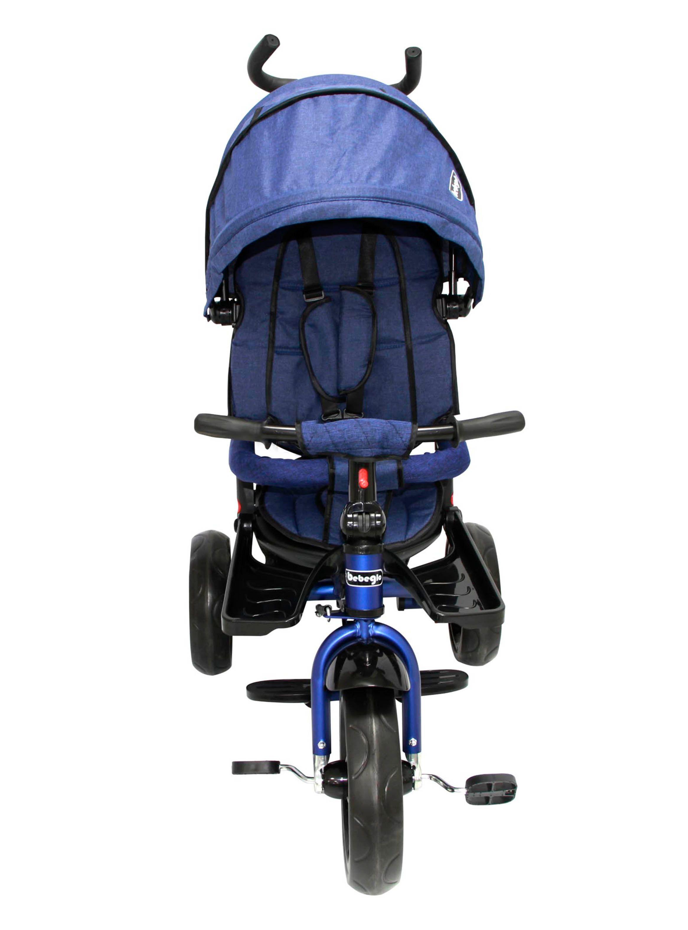 Triciclo Coche Reversible Azul Rrs4075q One Click-1