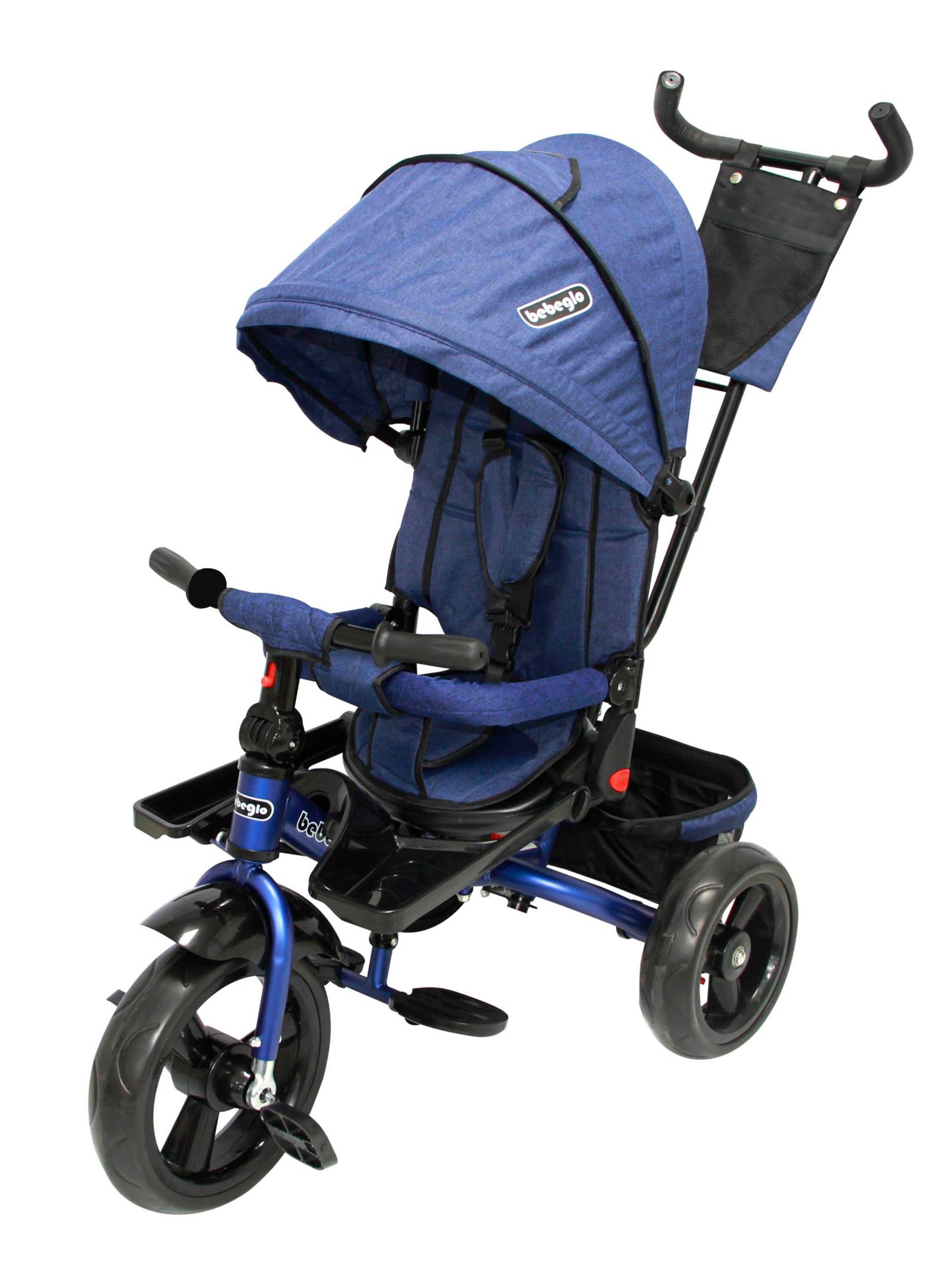 Triciclo Coche Reversible Azul Rrs4075q One Click-0