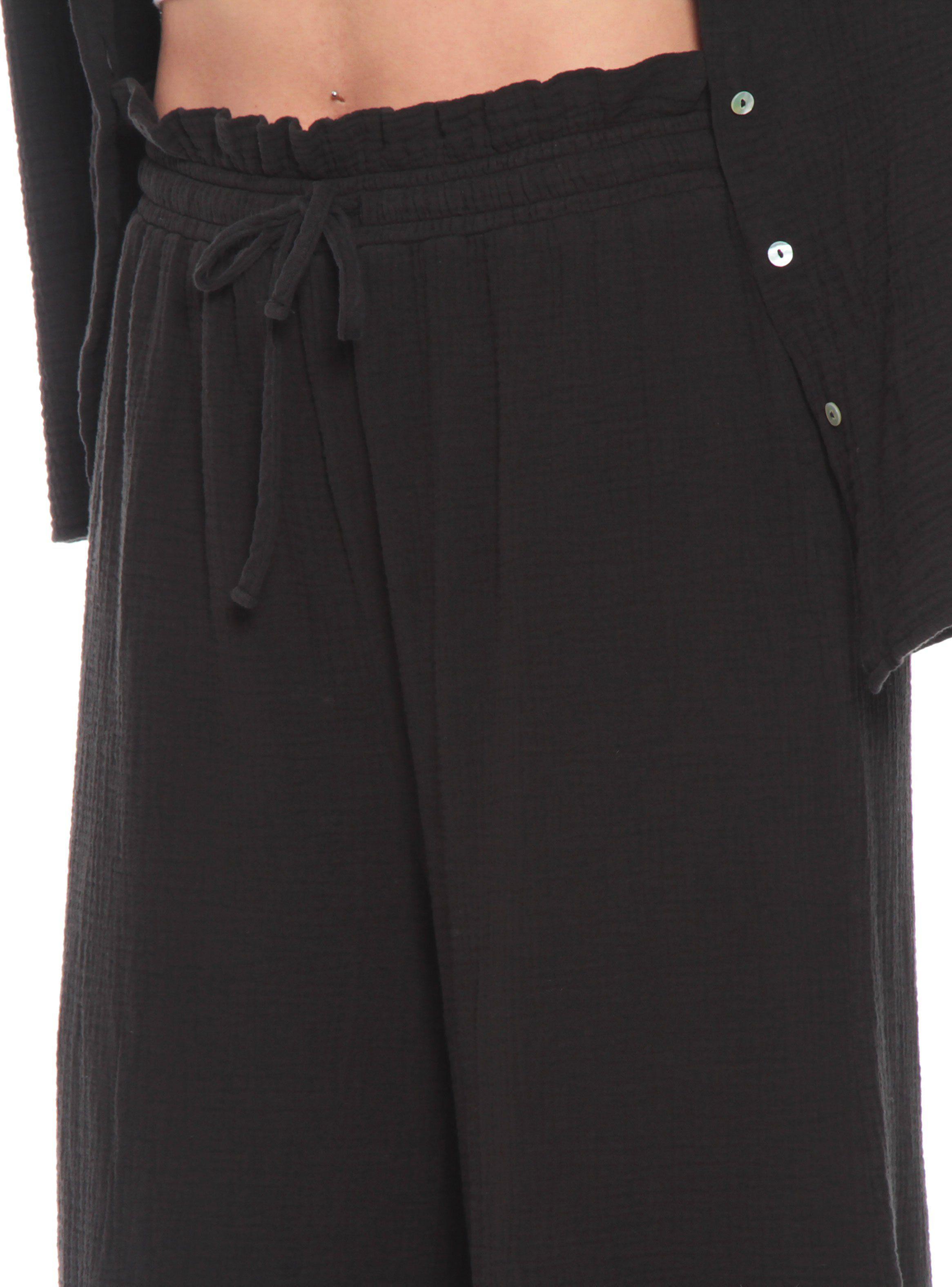 Pantalón Palazzo Sólido Pretina Elasticada con Pabilo-2