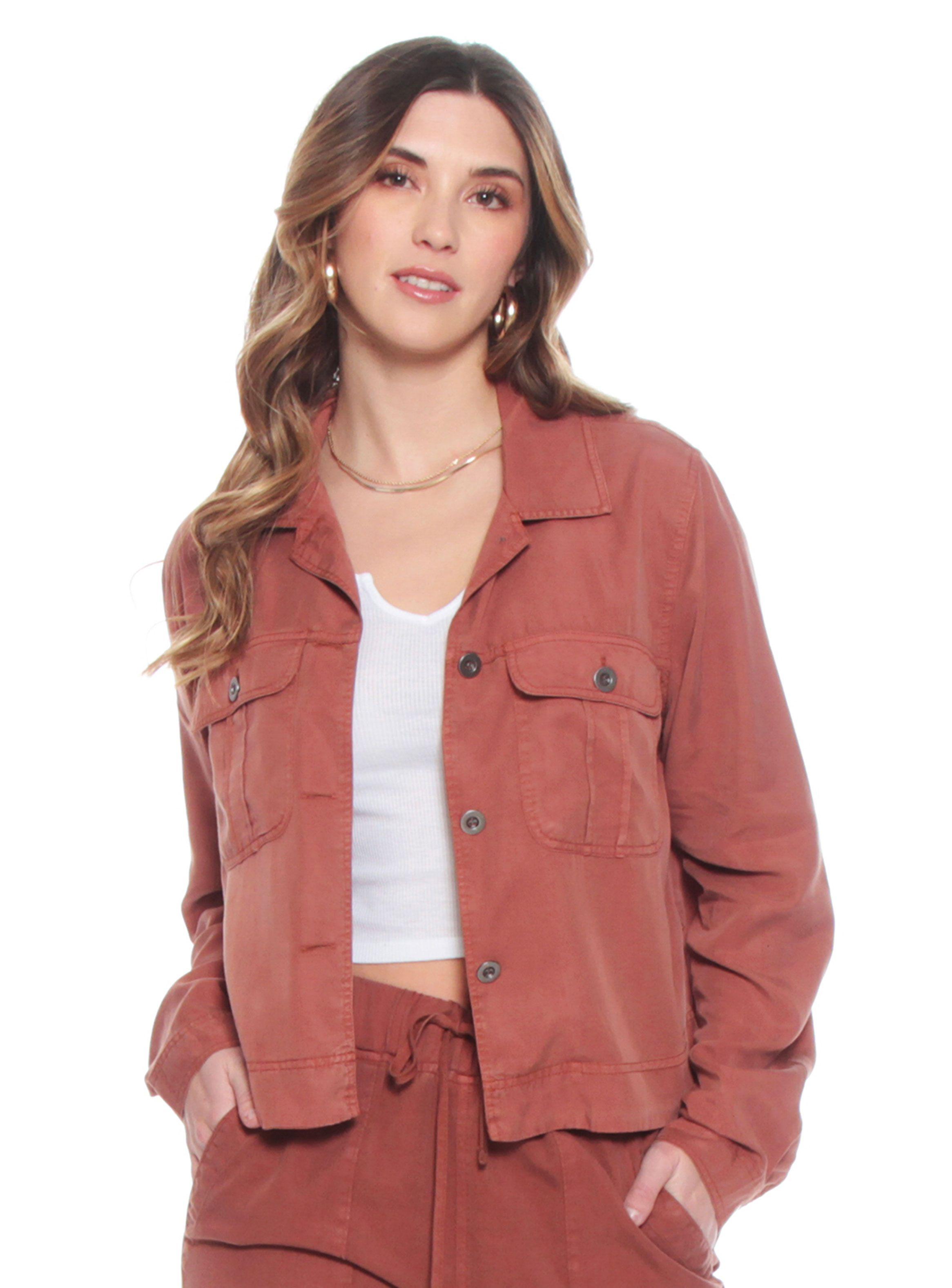 Chaqueta Manga Larga Lyocell con Bolsillos-3