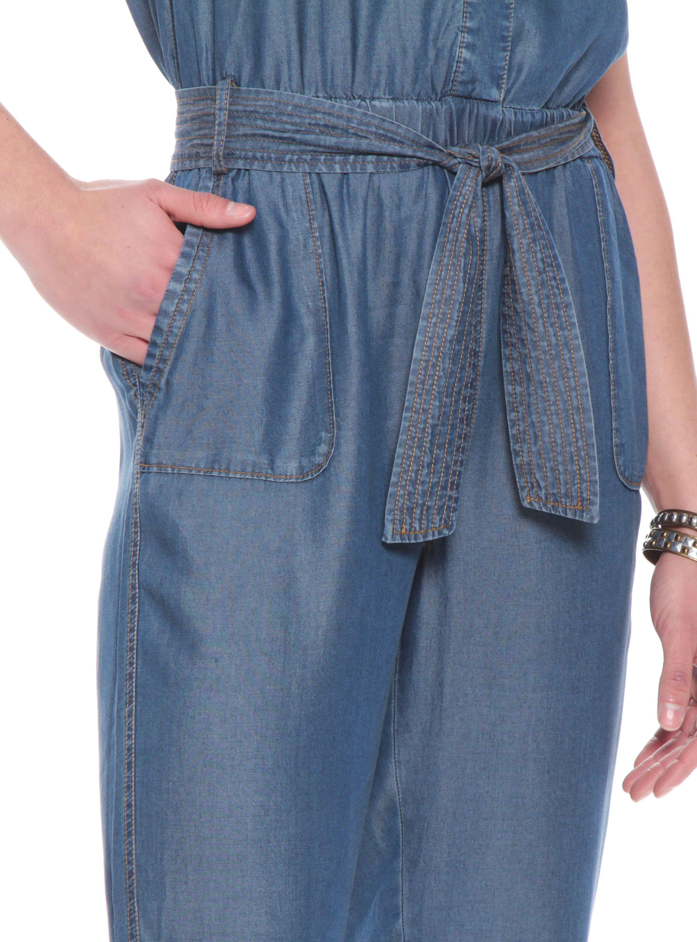 Enterito Manga Corta Escote V con Lazo en Cintura-4