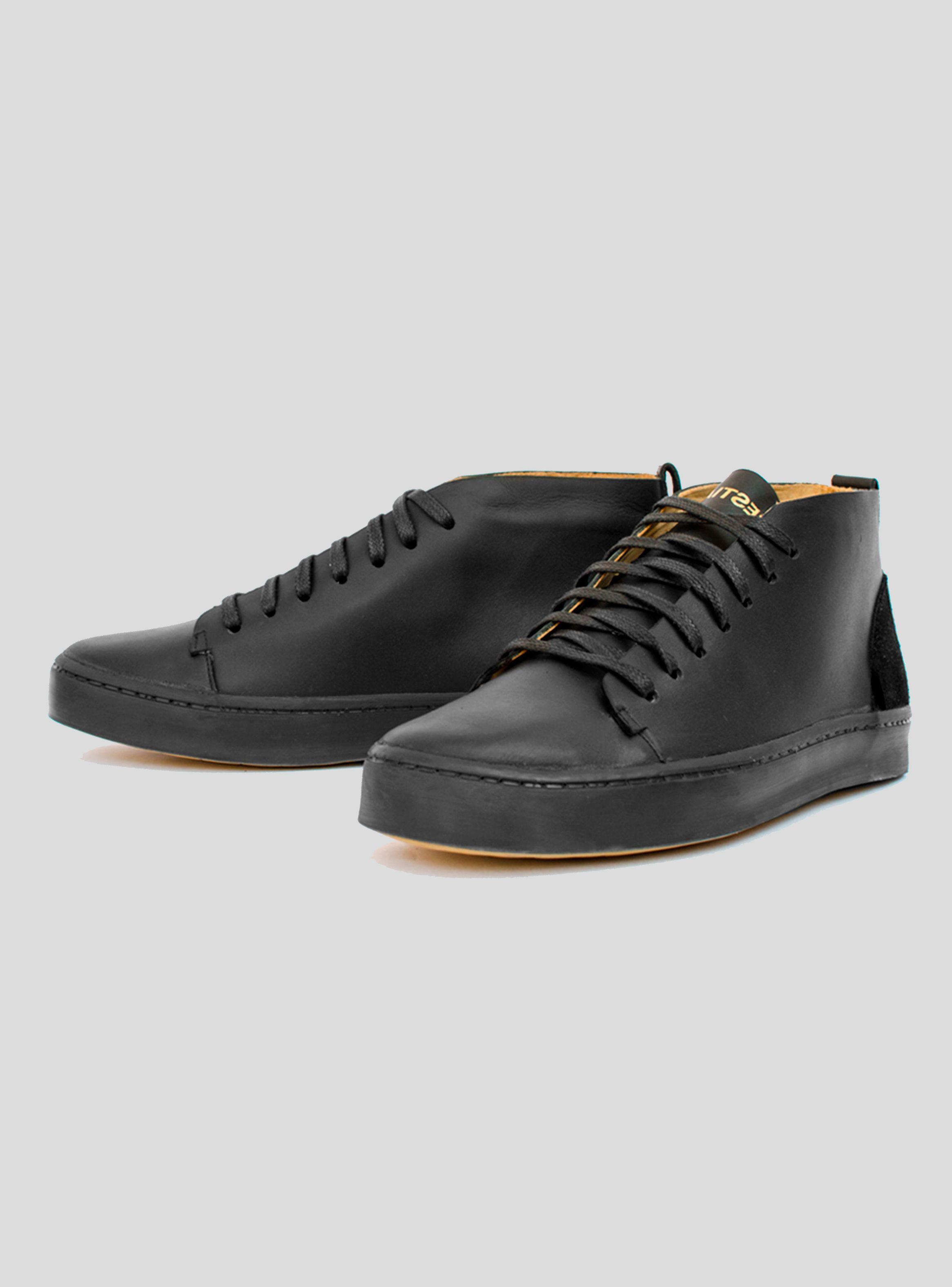 Zapatilla Urbana Bestias Cayman High Black Hombre-1