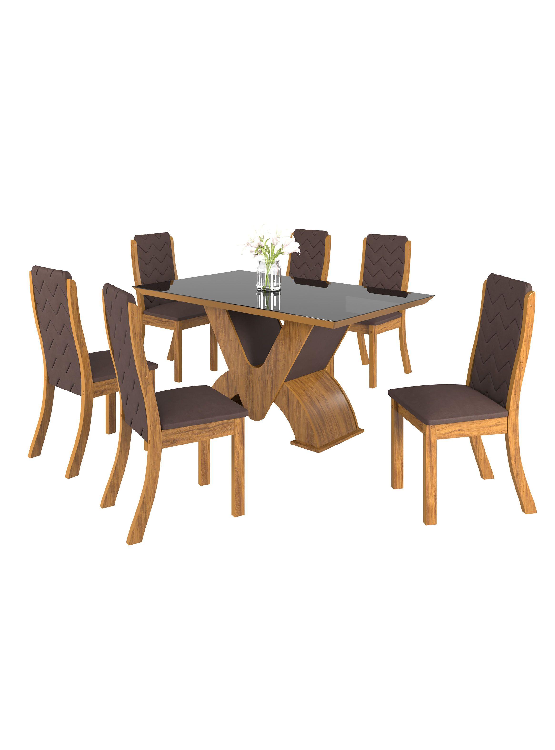 Juego Exit de Comedor Bélgica Vidrio + 6 Sillas-0