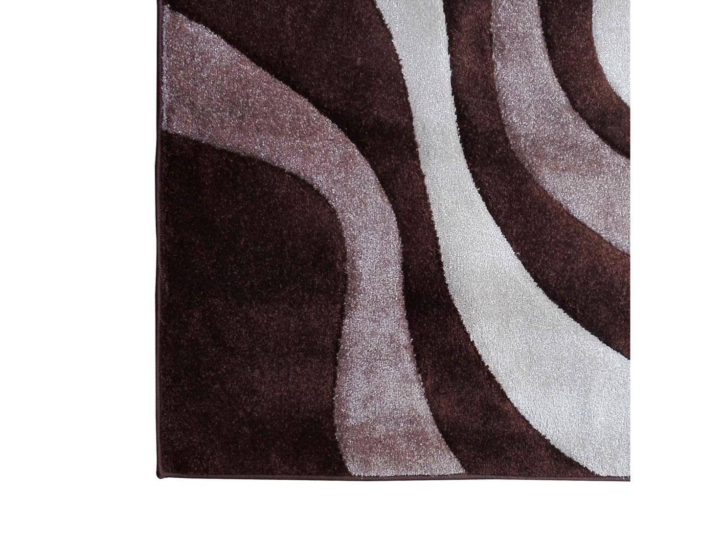 Alfombra Frize Carved 150 x 200 cm Valencia Ondas Café-1
