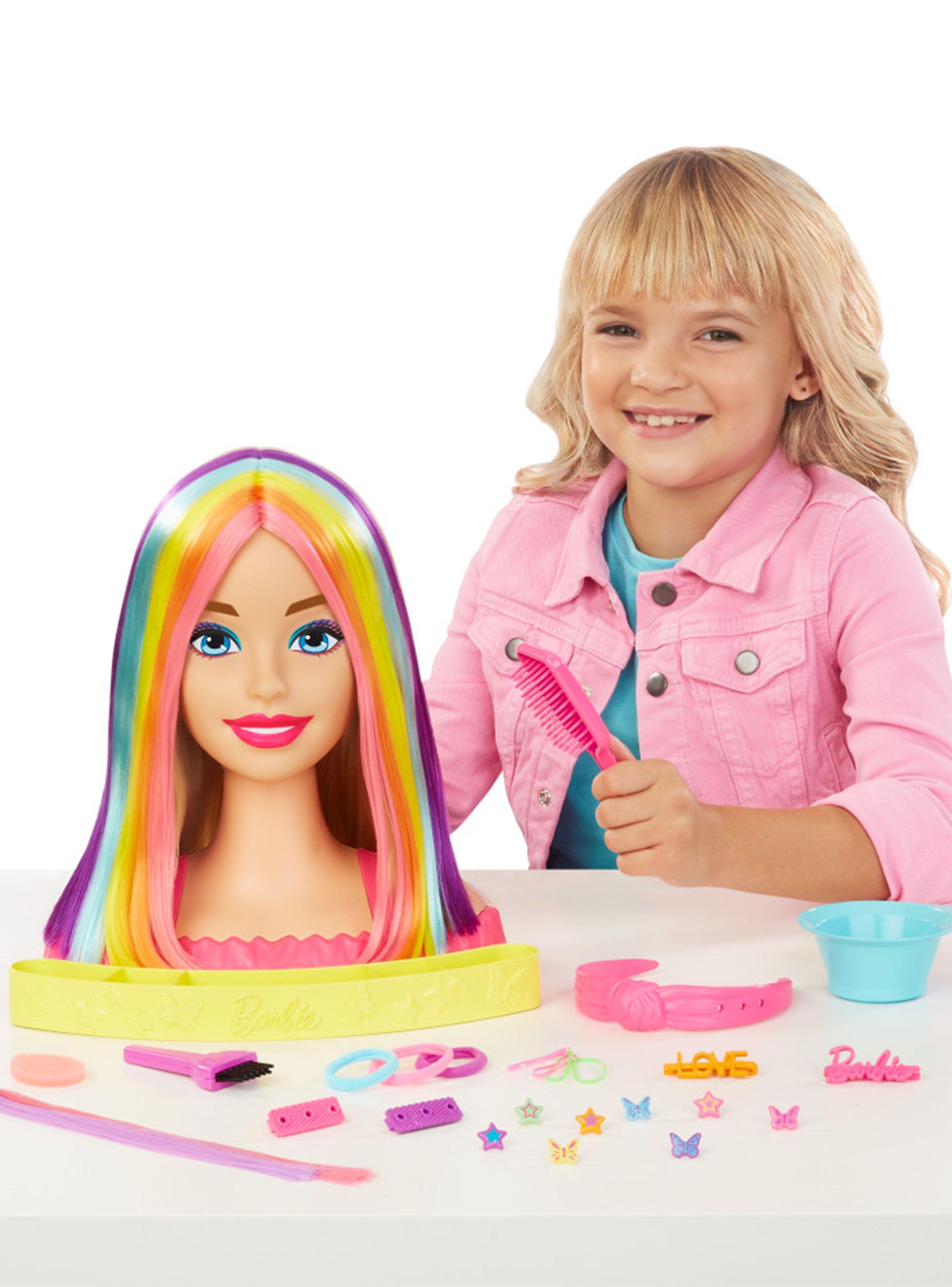 Muñeca Arcoíris Neón Rubia Styling Head-5