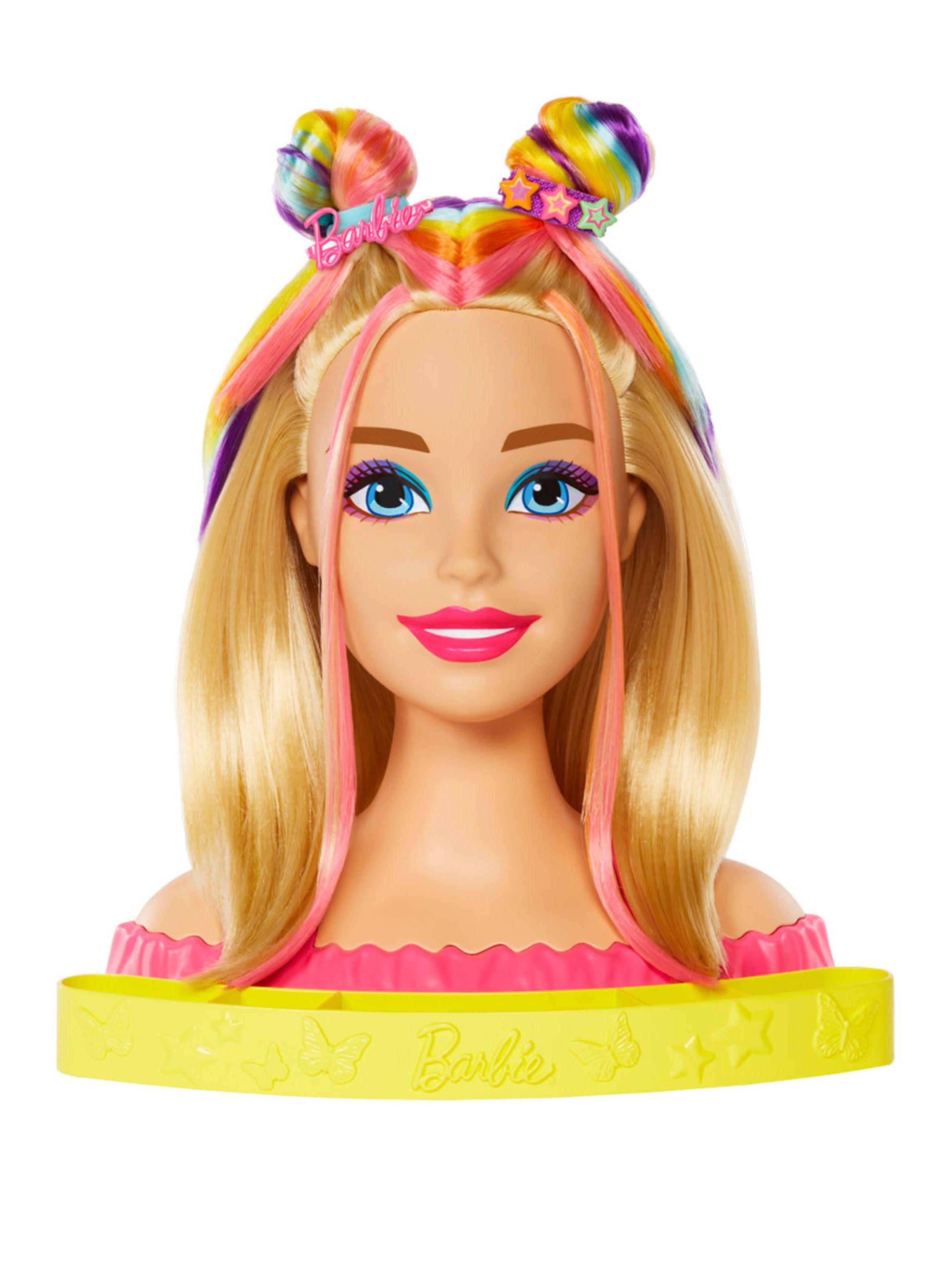 Muñeca Arcoíris Neón Rubia Styling Head-0
