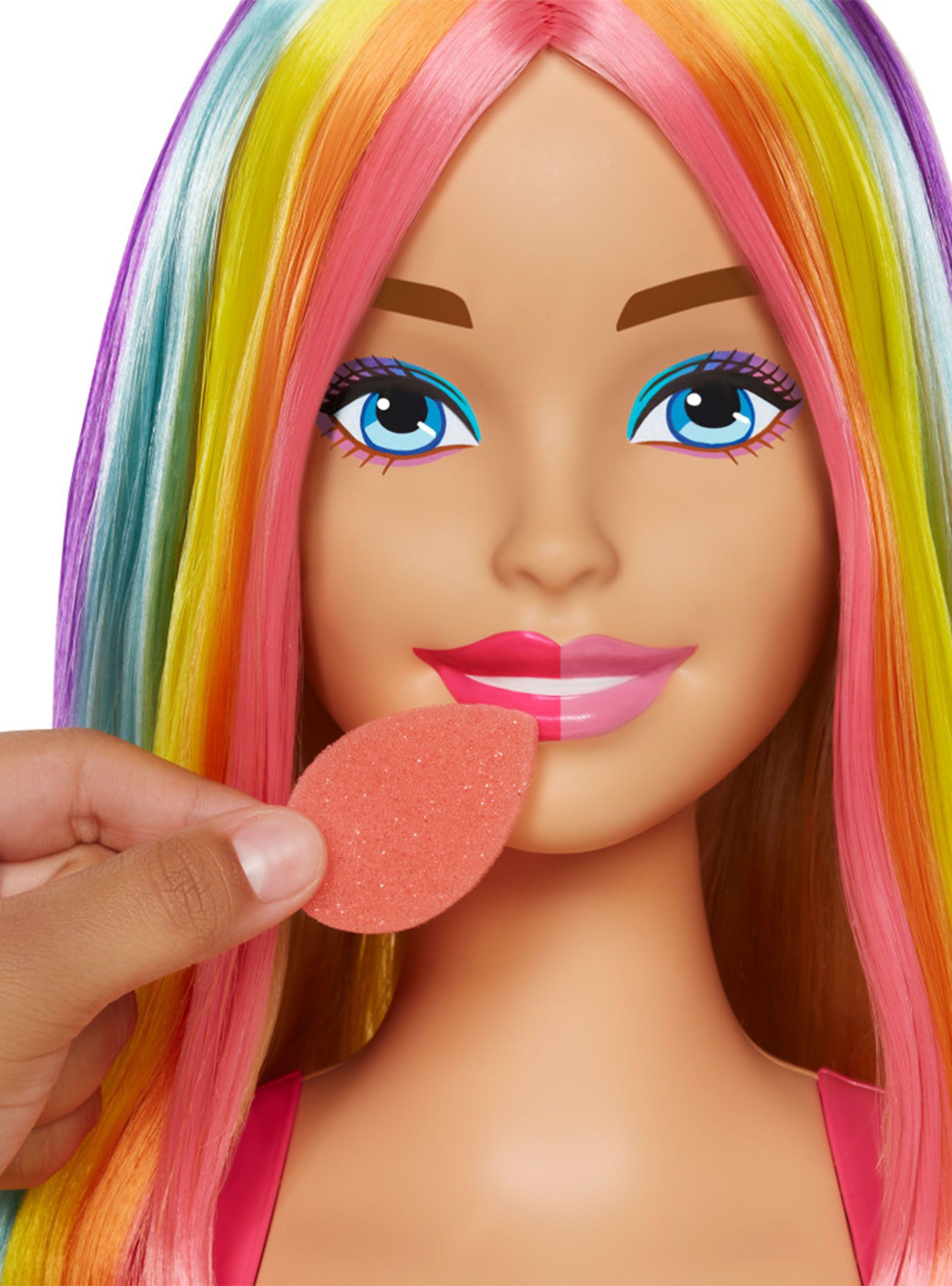 Muñeca Arcoíris Neón Rubia Styling Head-1