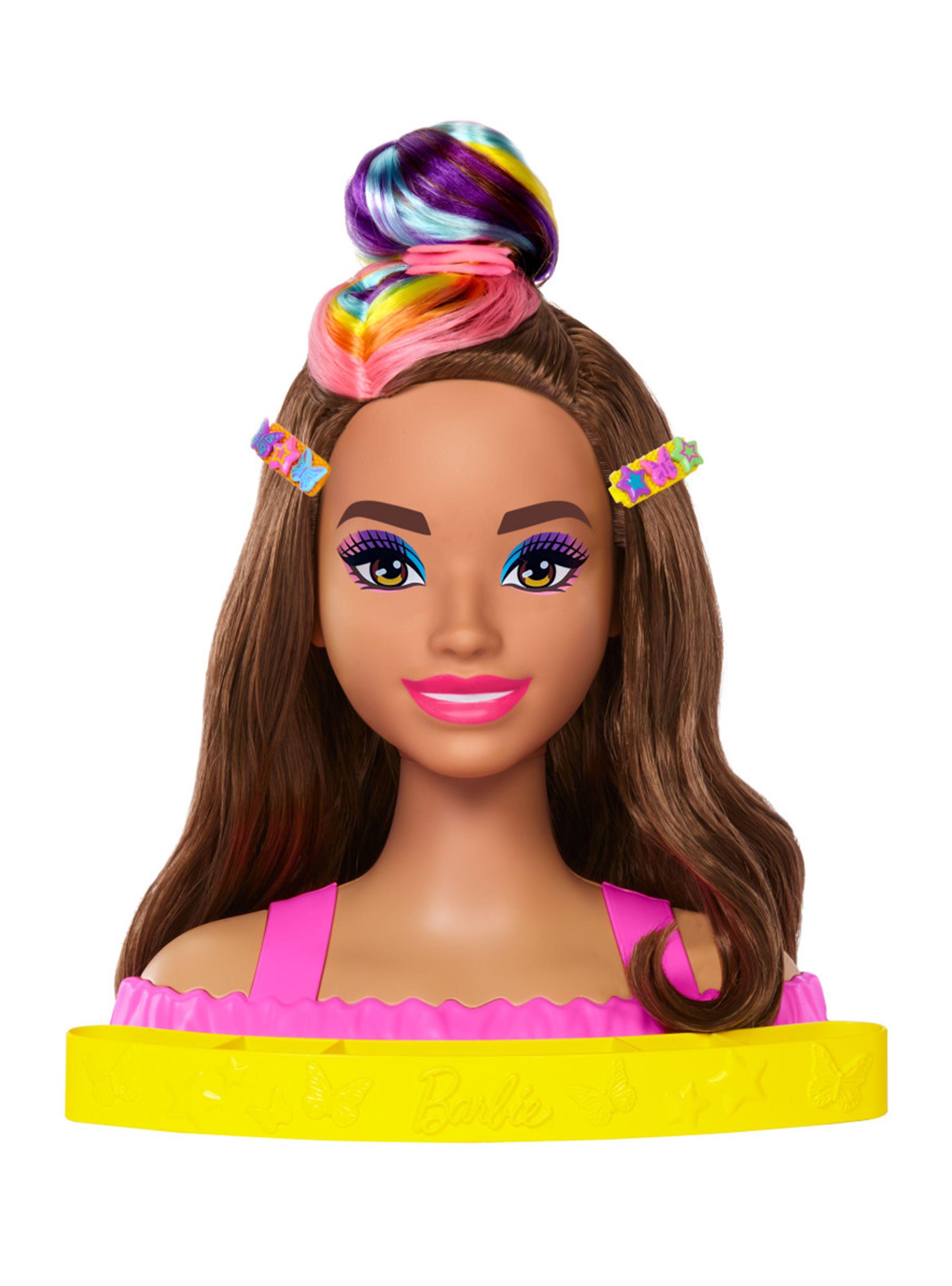 Muñeca Arcoíris Neón Castaña Set de Peinado-4
