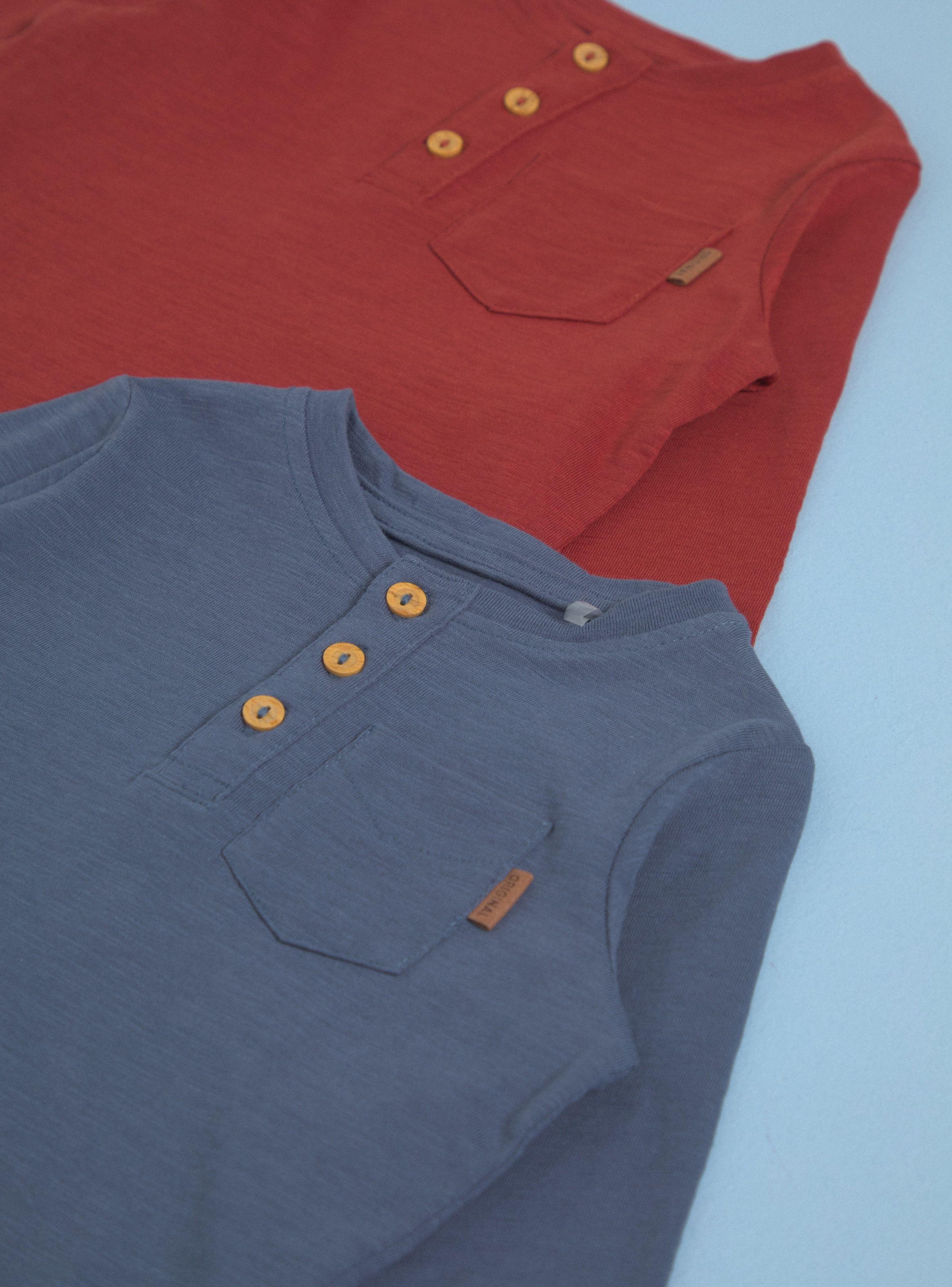 Polera Bipack con Botones y Bolsillo Delantero-2