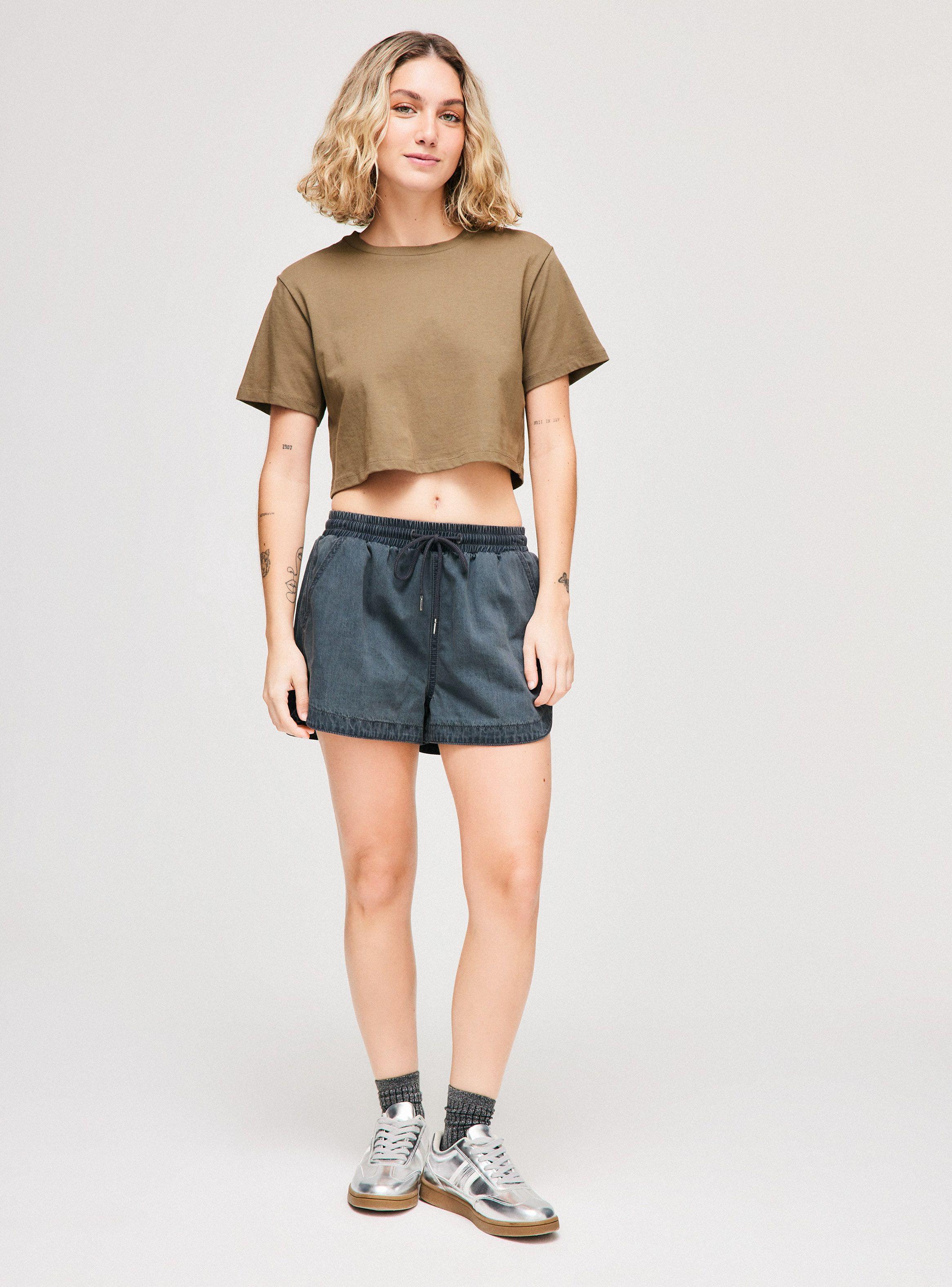 Polera Crop Manga Corta-4