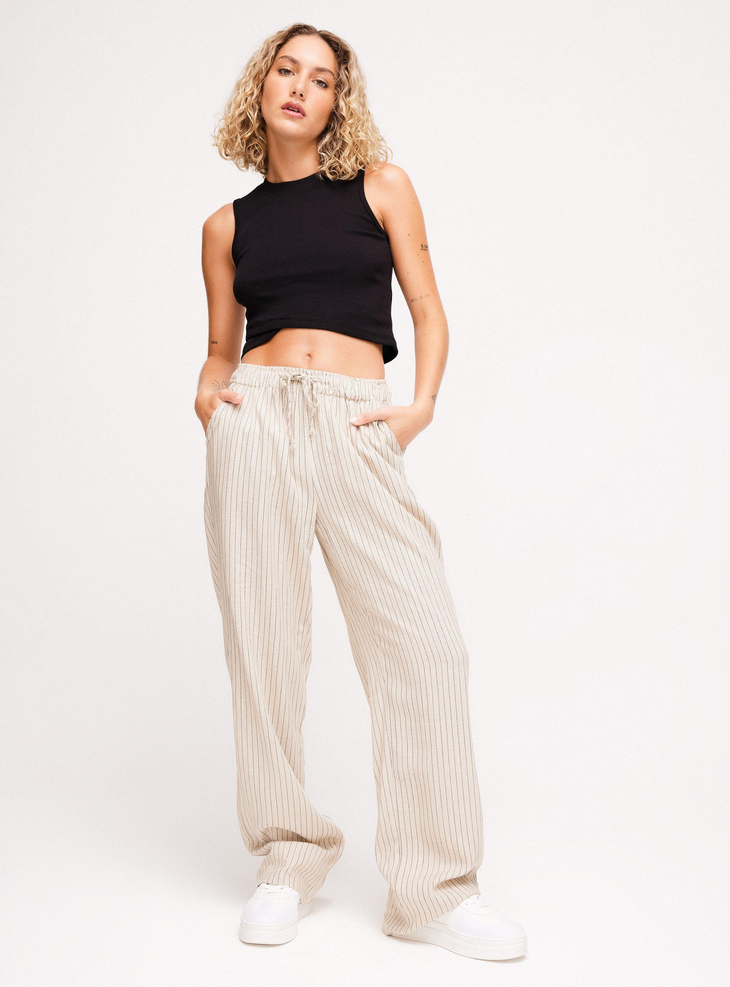 Pantalón con Bolsillos Rayas-4
