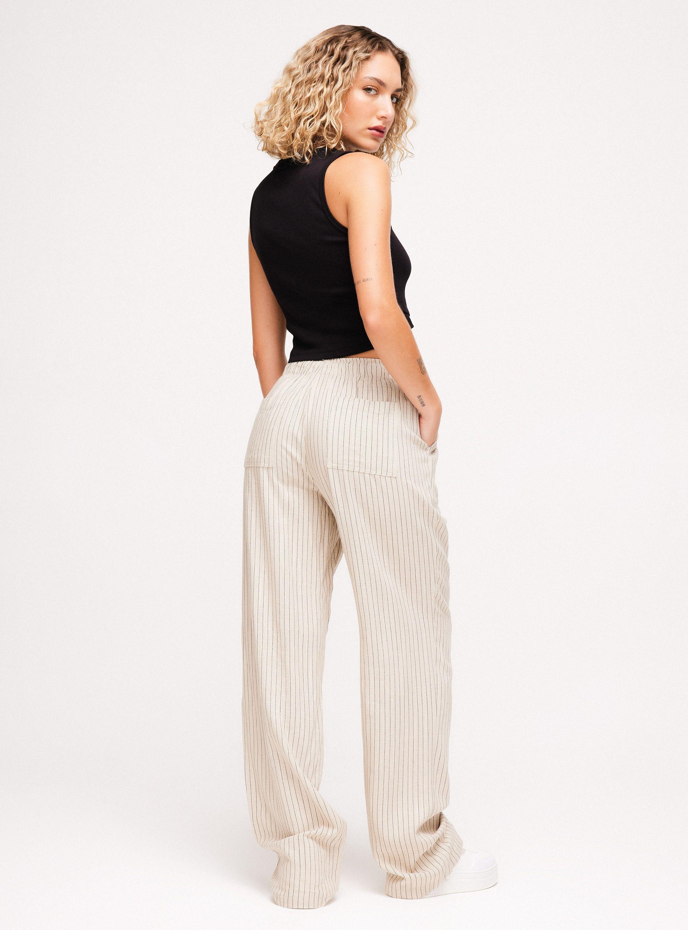 Pantalón con Bolsillos Rayas-5