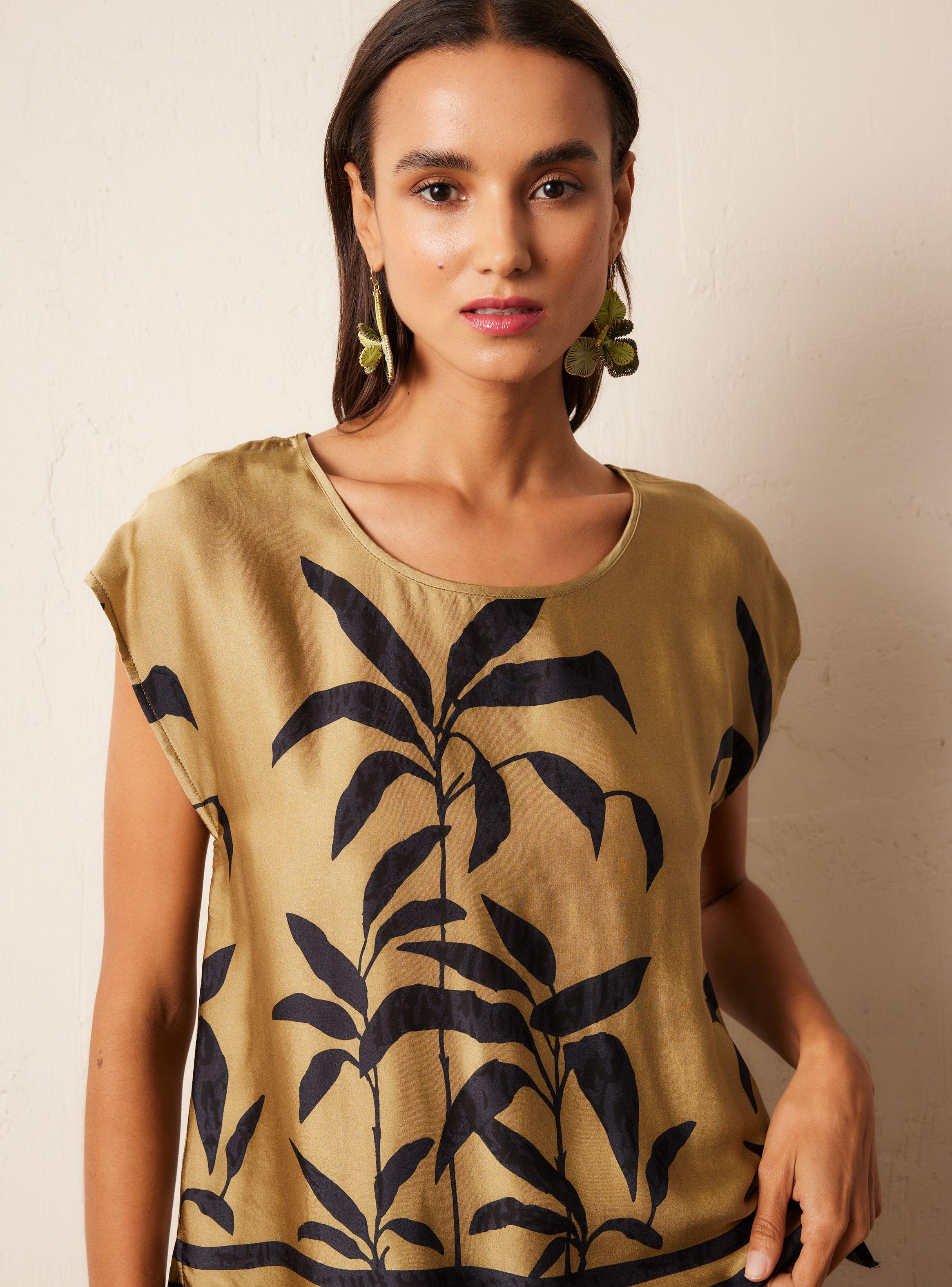 Polera Estampado Hojas-2