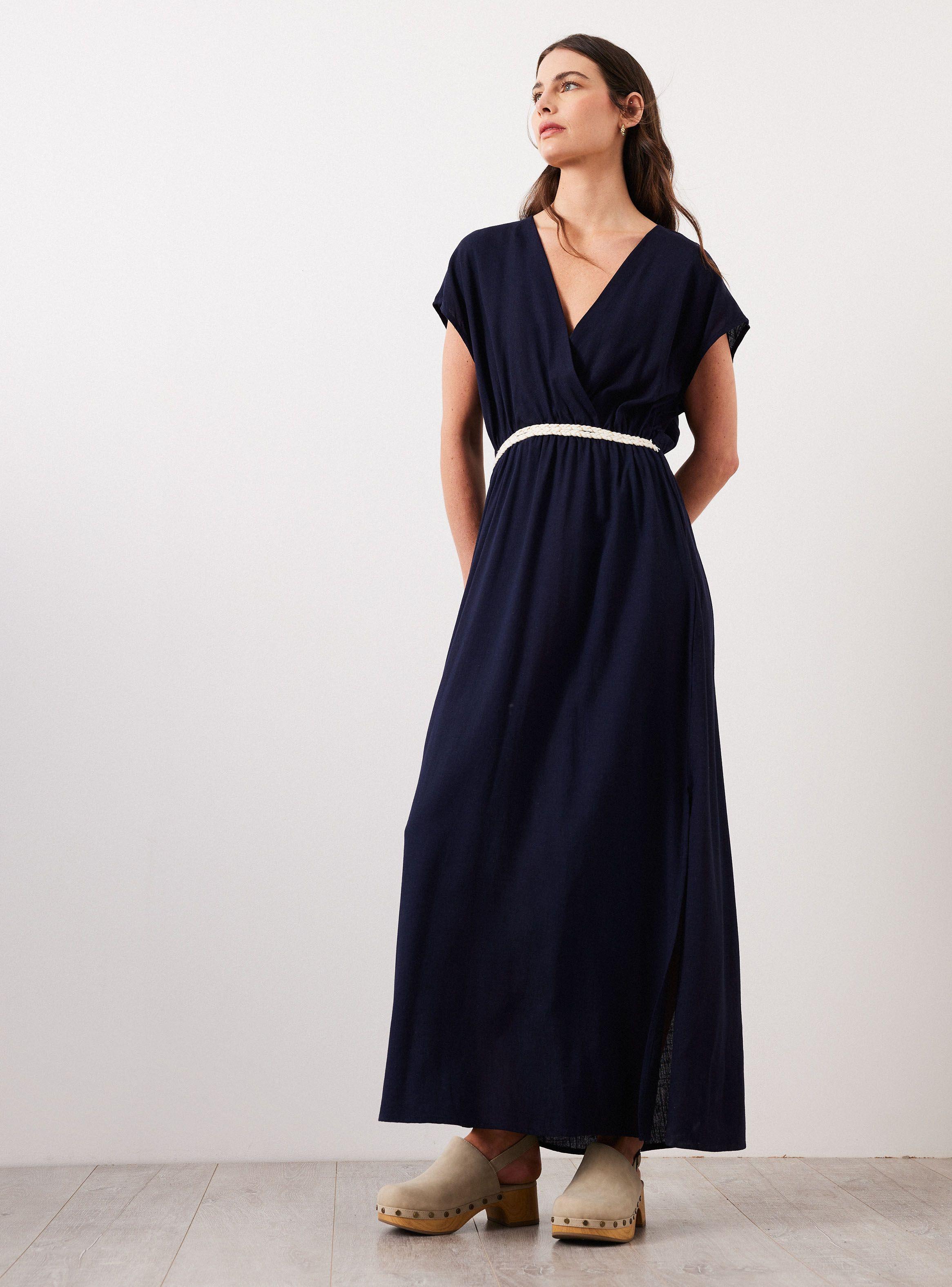 Vestido Lardo de Lino con Detalle en Cinturón-4
