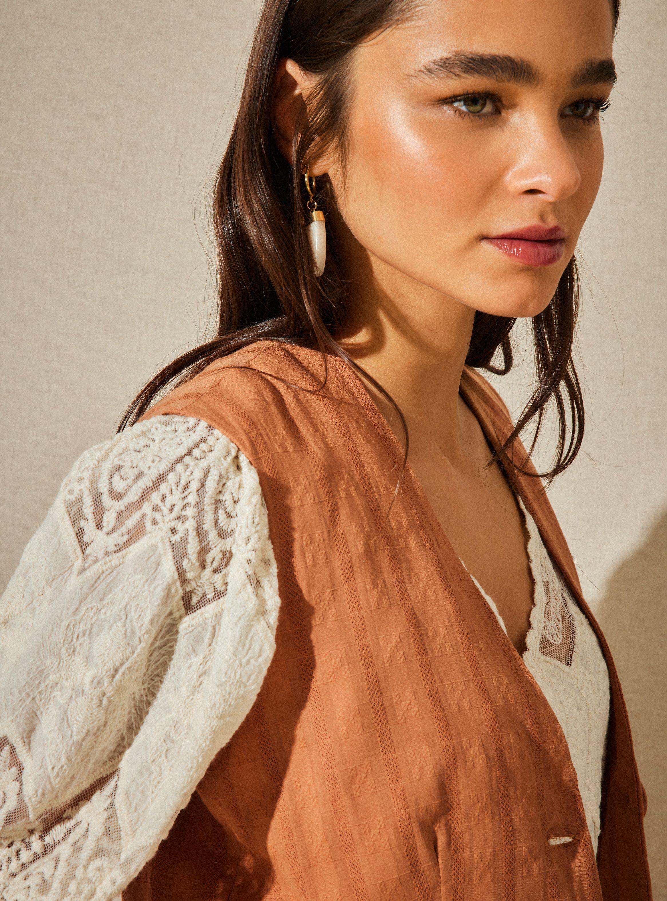 Blusa Vest Tela con Diseño-2