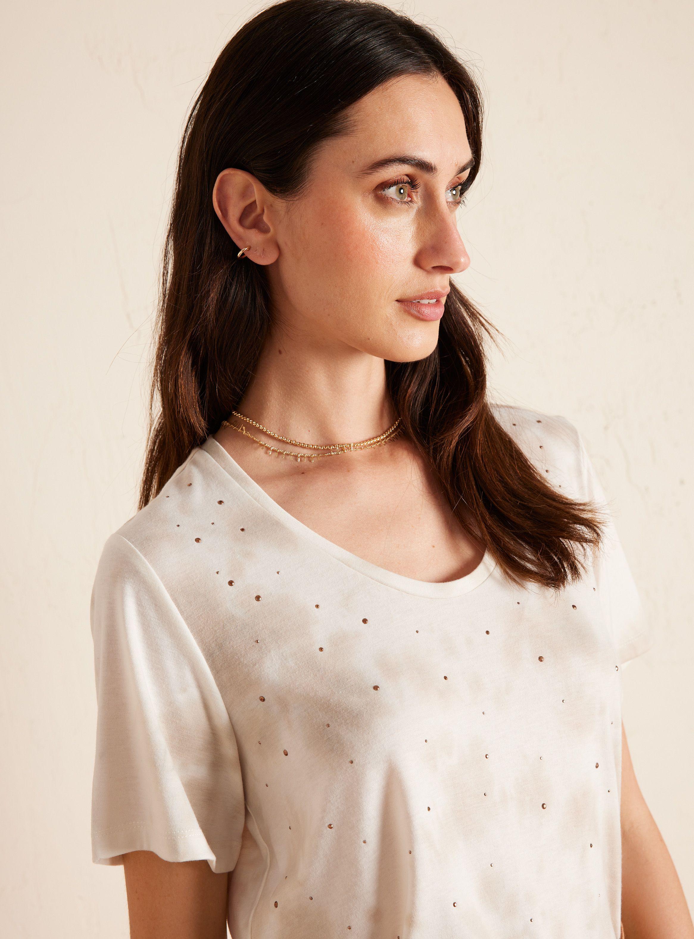 Polera Teñida con Aplicación de Tachas-2