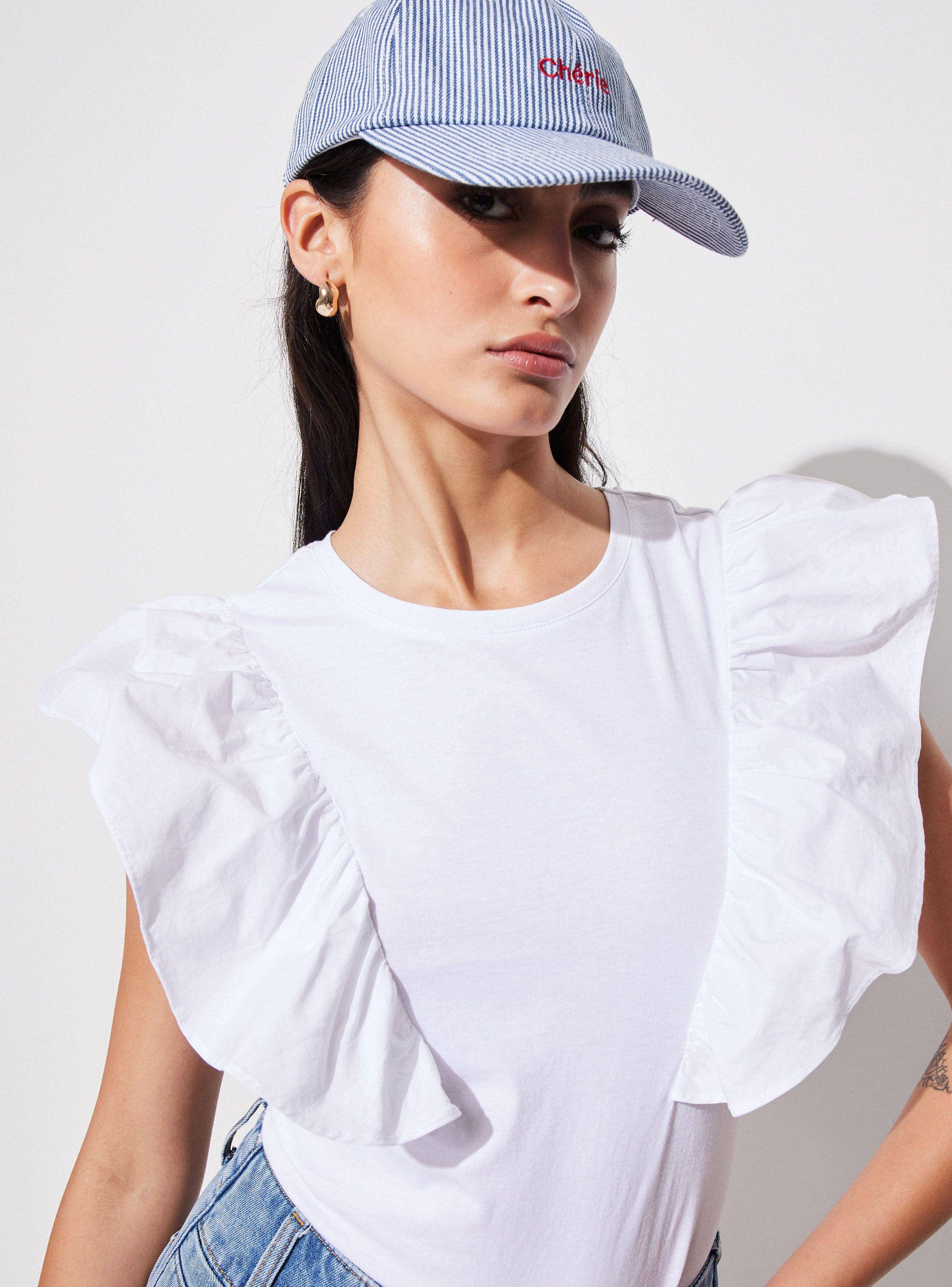Polera con Vuelo de Tela Rígida-2