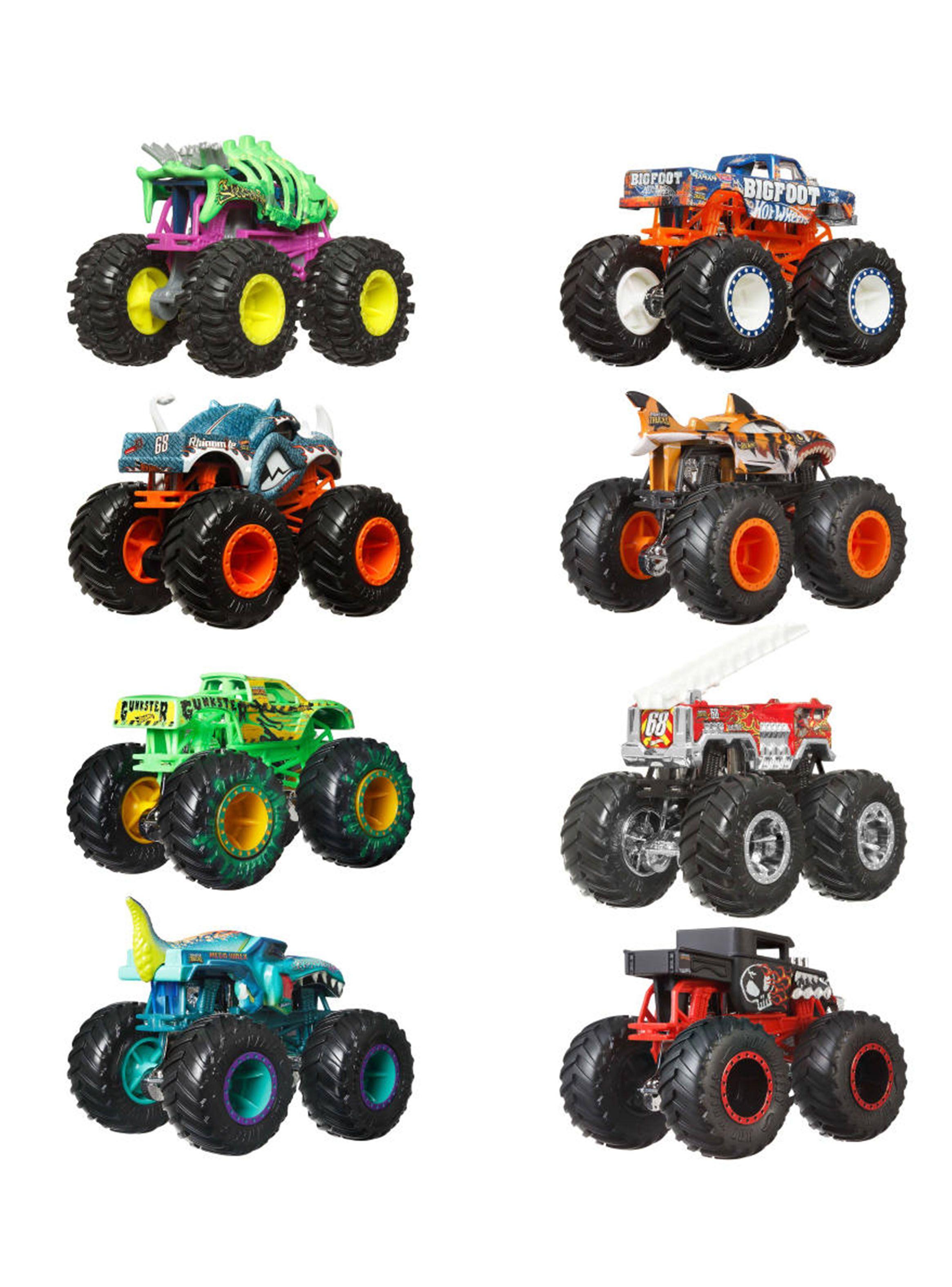 Vehículo de Juguete Paquete Sorpresa 8 Autos Escala 1:64 Monster Trucks-2