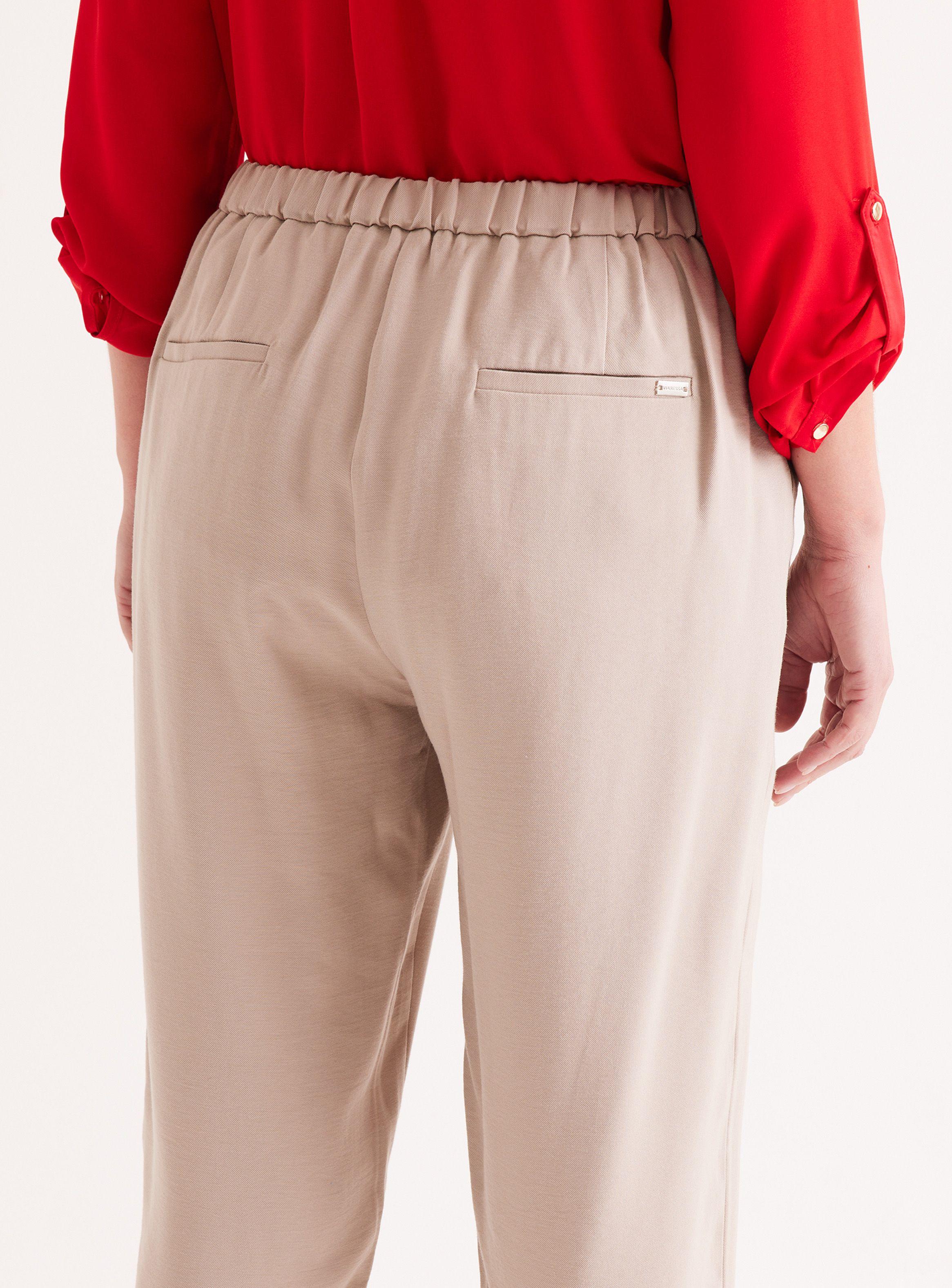 Pantalón Crop Bolsillos Laterales y Pretina Elástica-3