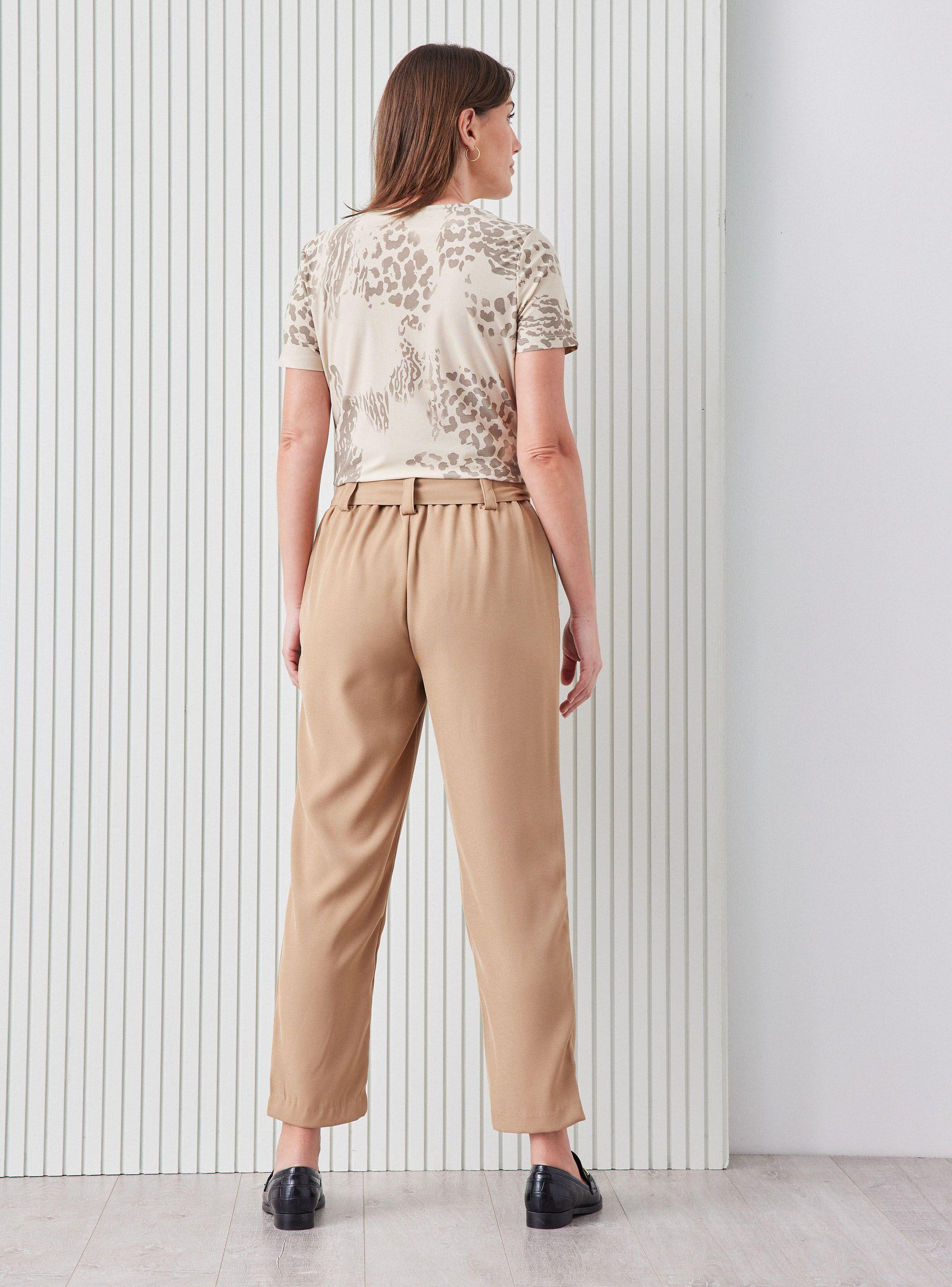 Pantalón Holgado Cintura Alta con Cinturón-5