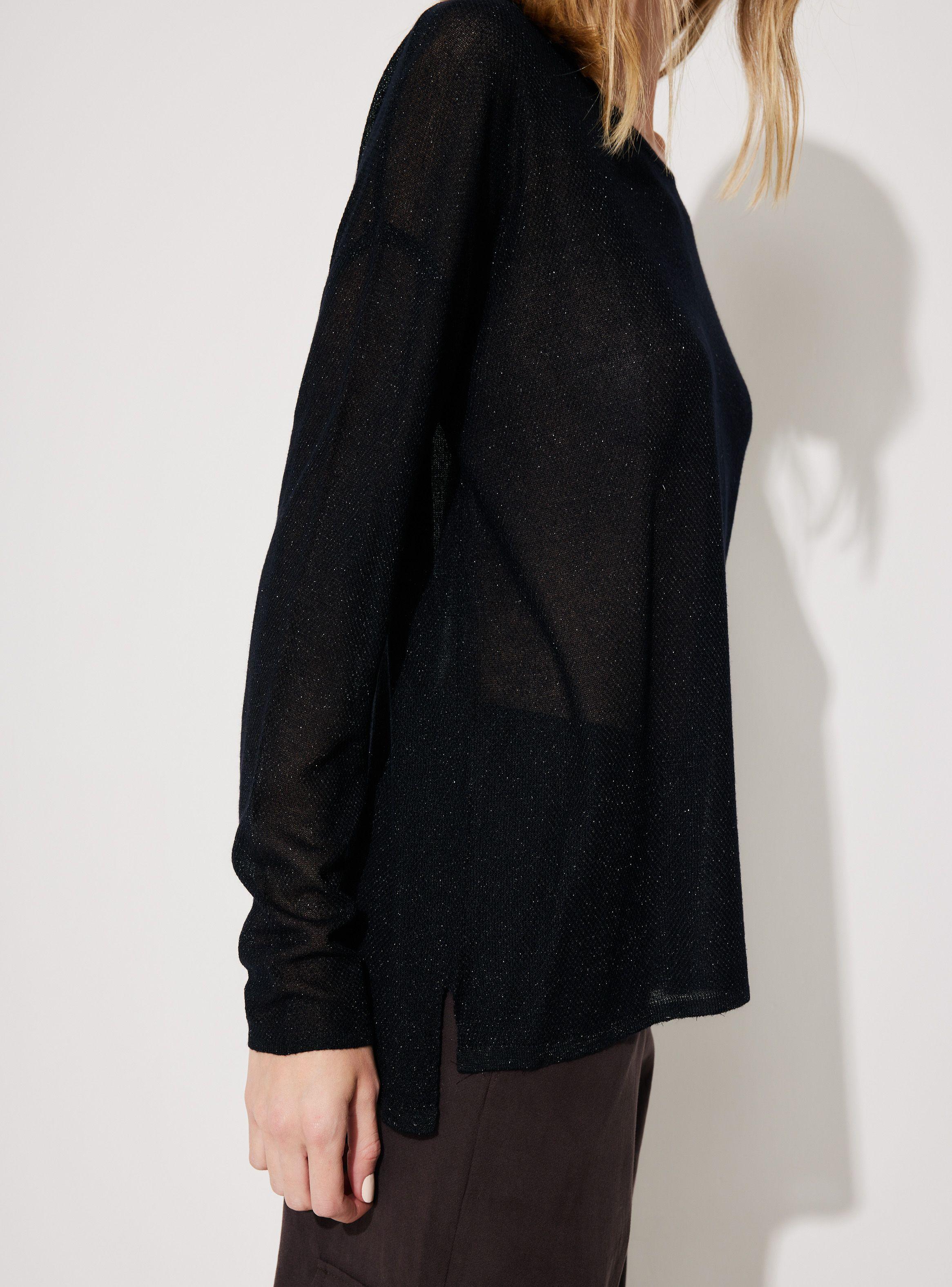 Sweater Tejido Liviano con Hilo Metalizado-3