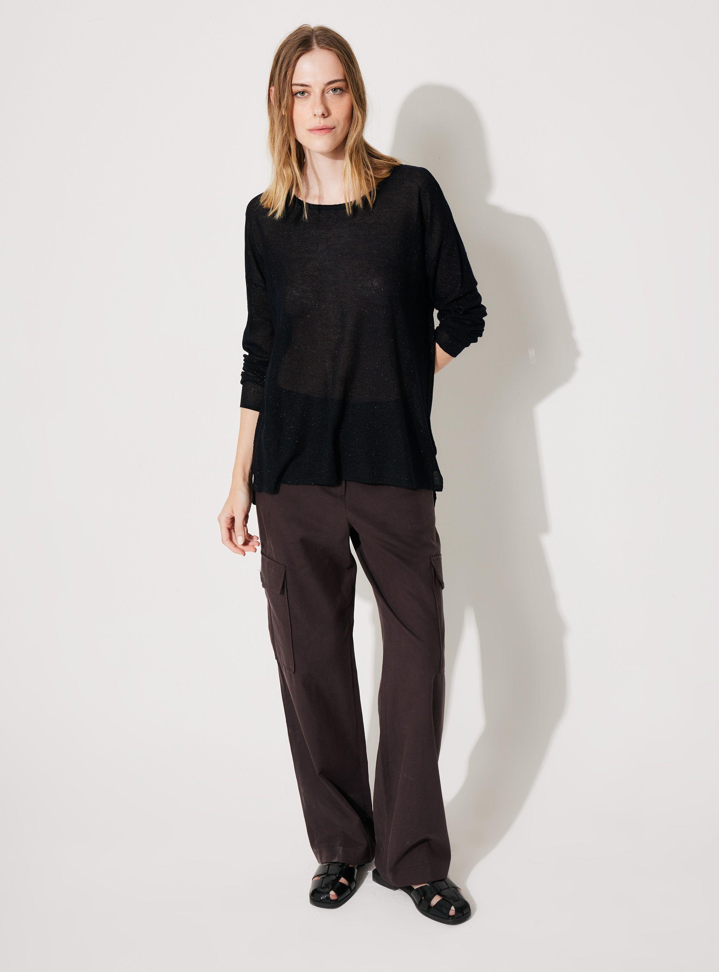 Sweater Tejido Liviano con Hilo Metalizado-4