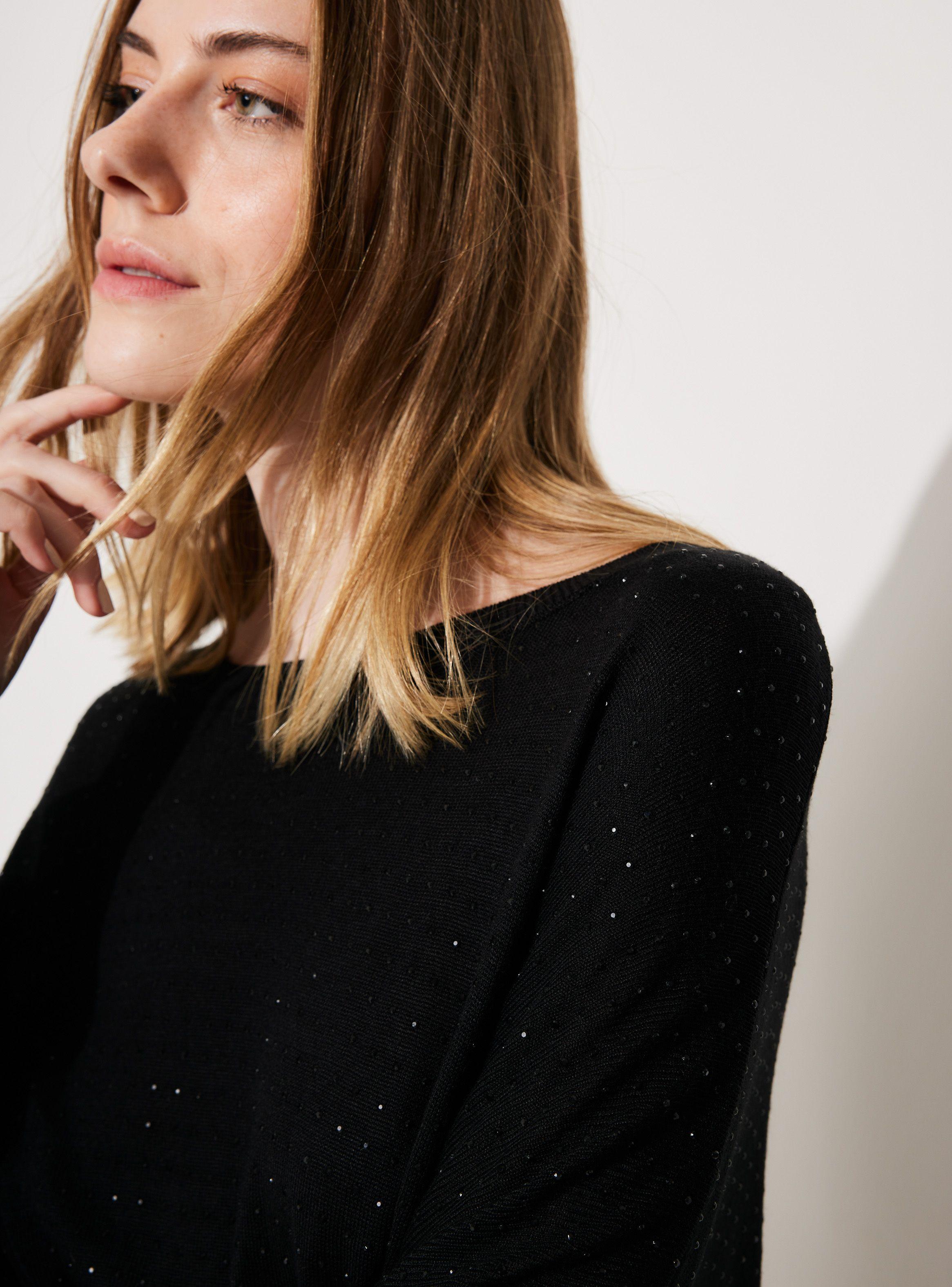 Sweater Tejido Liviano Full Aplicación de Strass-2