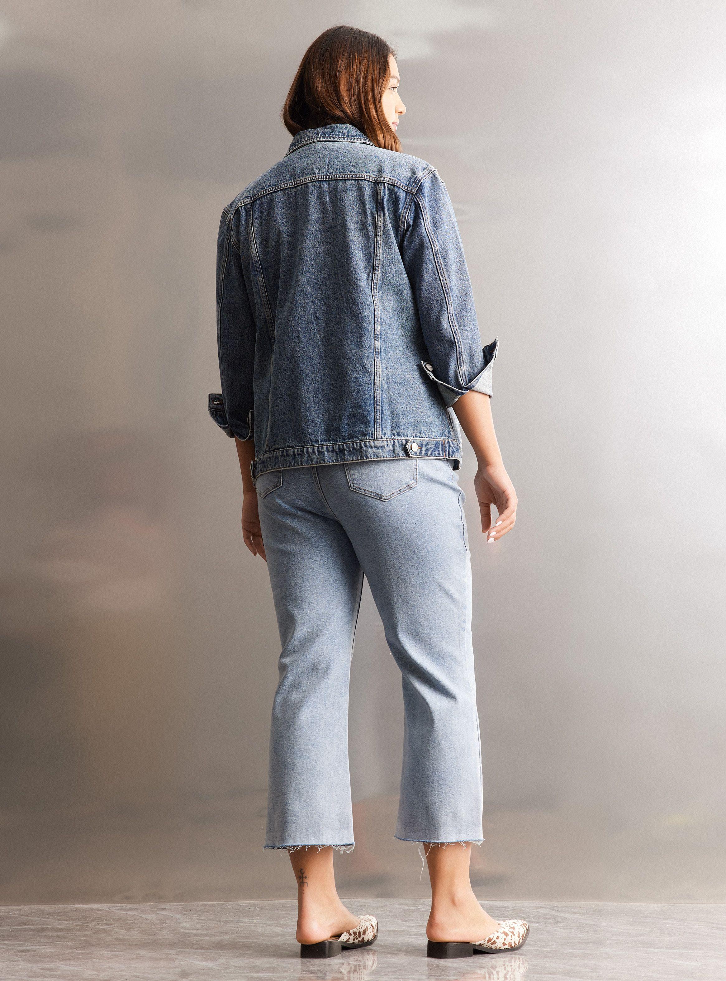 Chaqueta Trucker Denim Botones-5