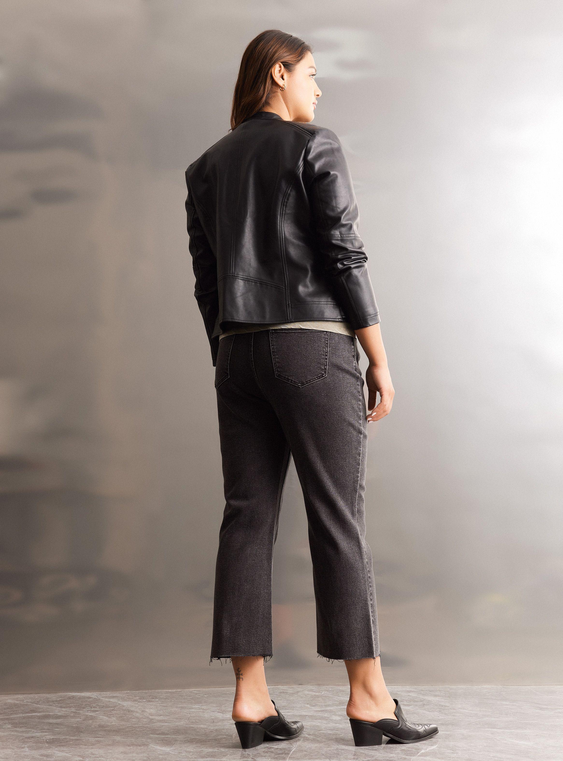 Chaqueta Trucker Cuero Sintético-5