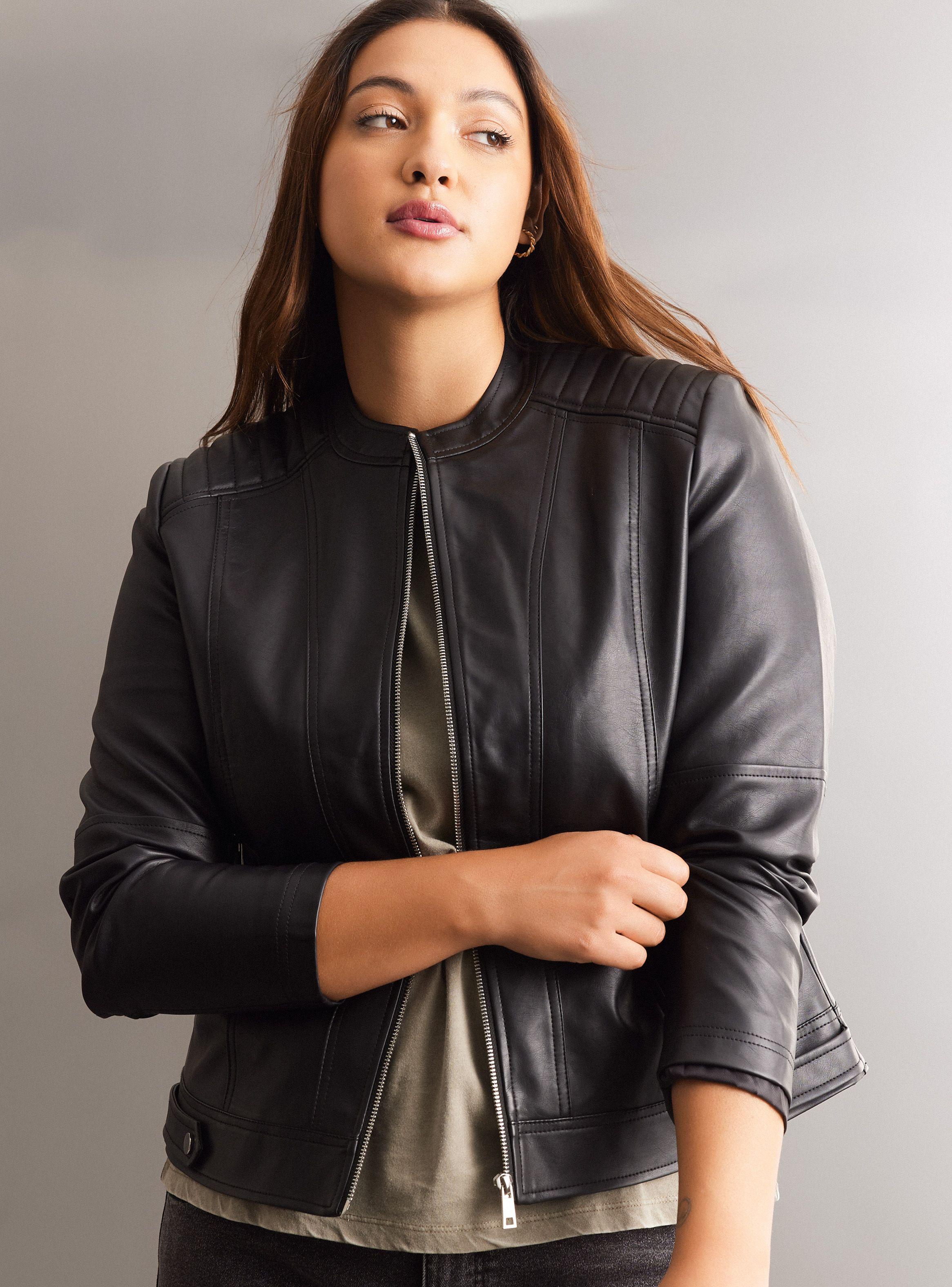 Chaqueta Trucker Cuero Sintético-2