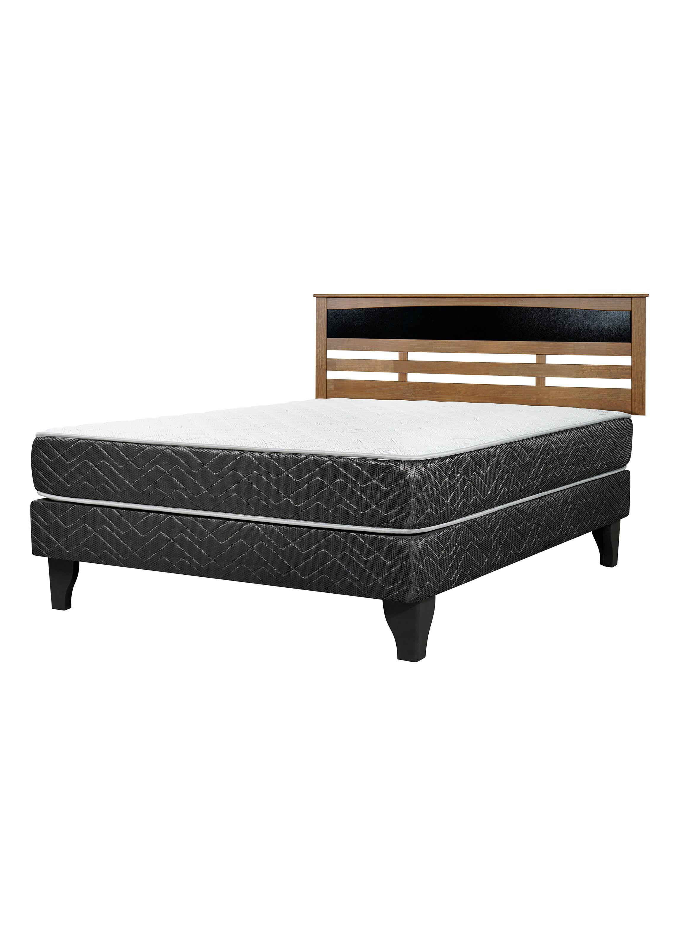 Cama Europea New Mega 2 Plazas + Respaldo Madrid-0