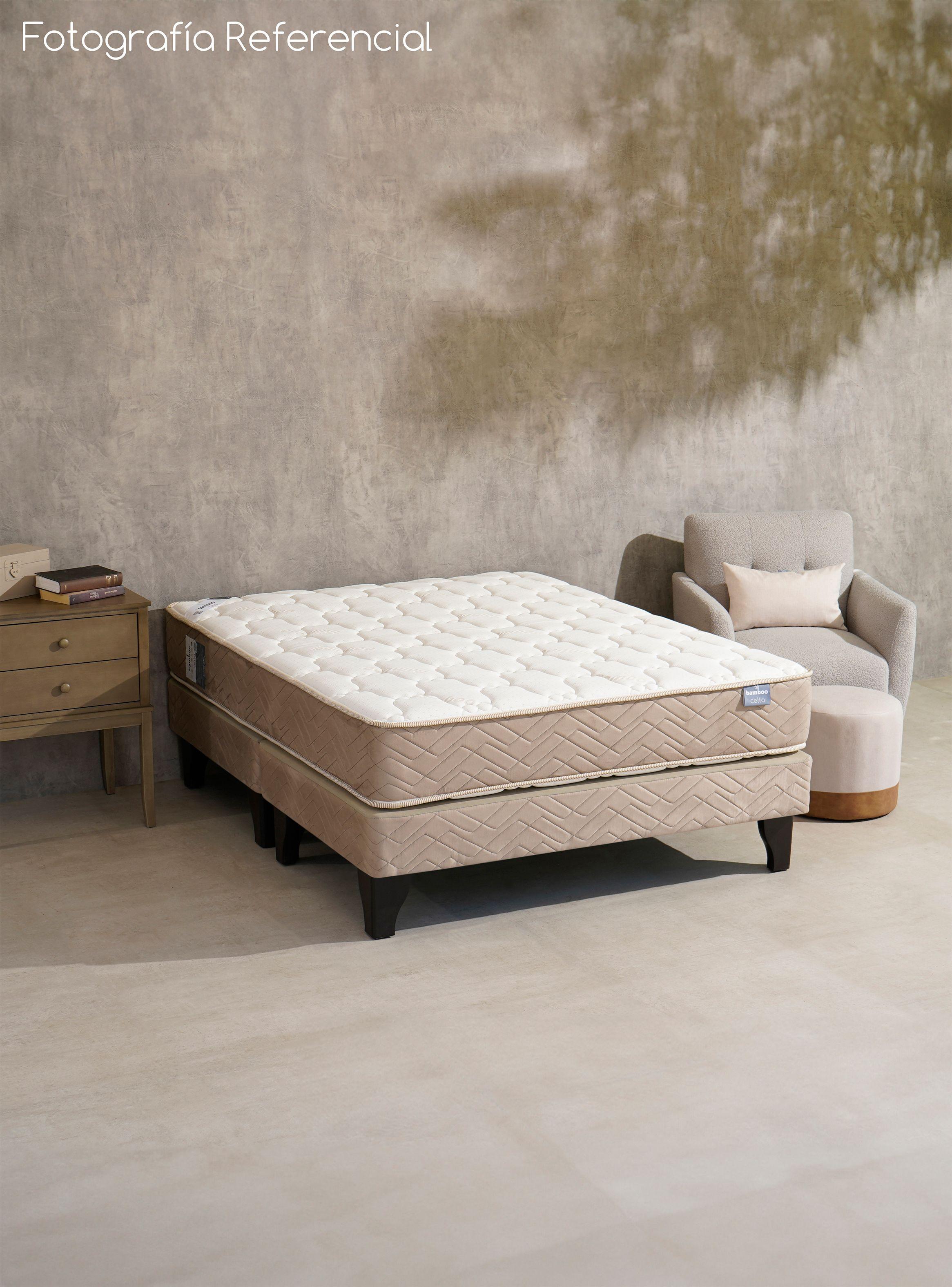Cama Europea Bamboo 2 Plazas + Set de Muebles Madrid-3